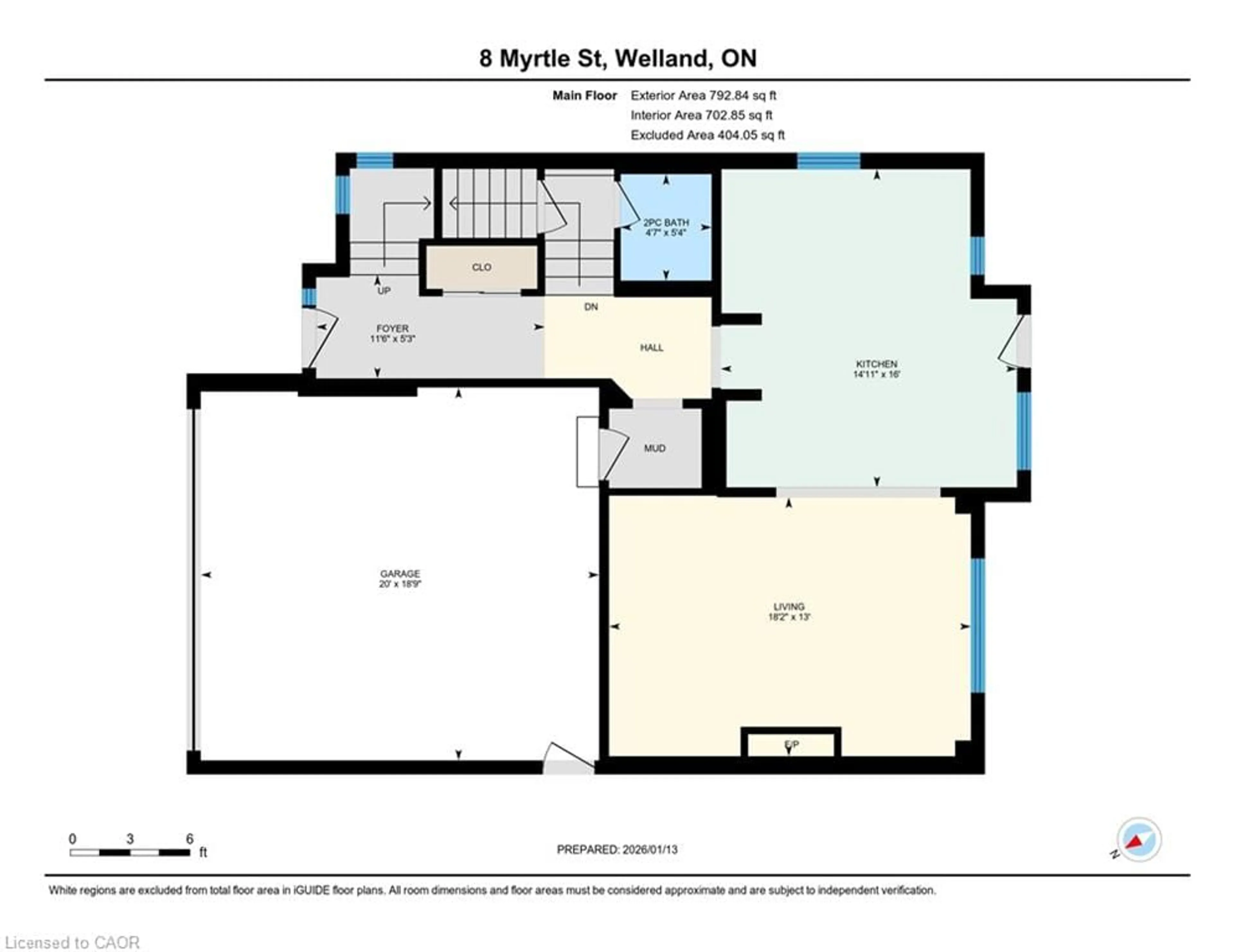Floor plan for 8 Myrtle St, Fonthill Ontario L0S 1E6