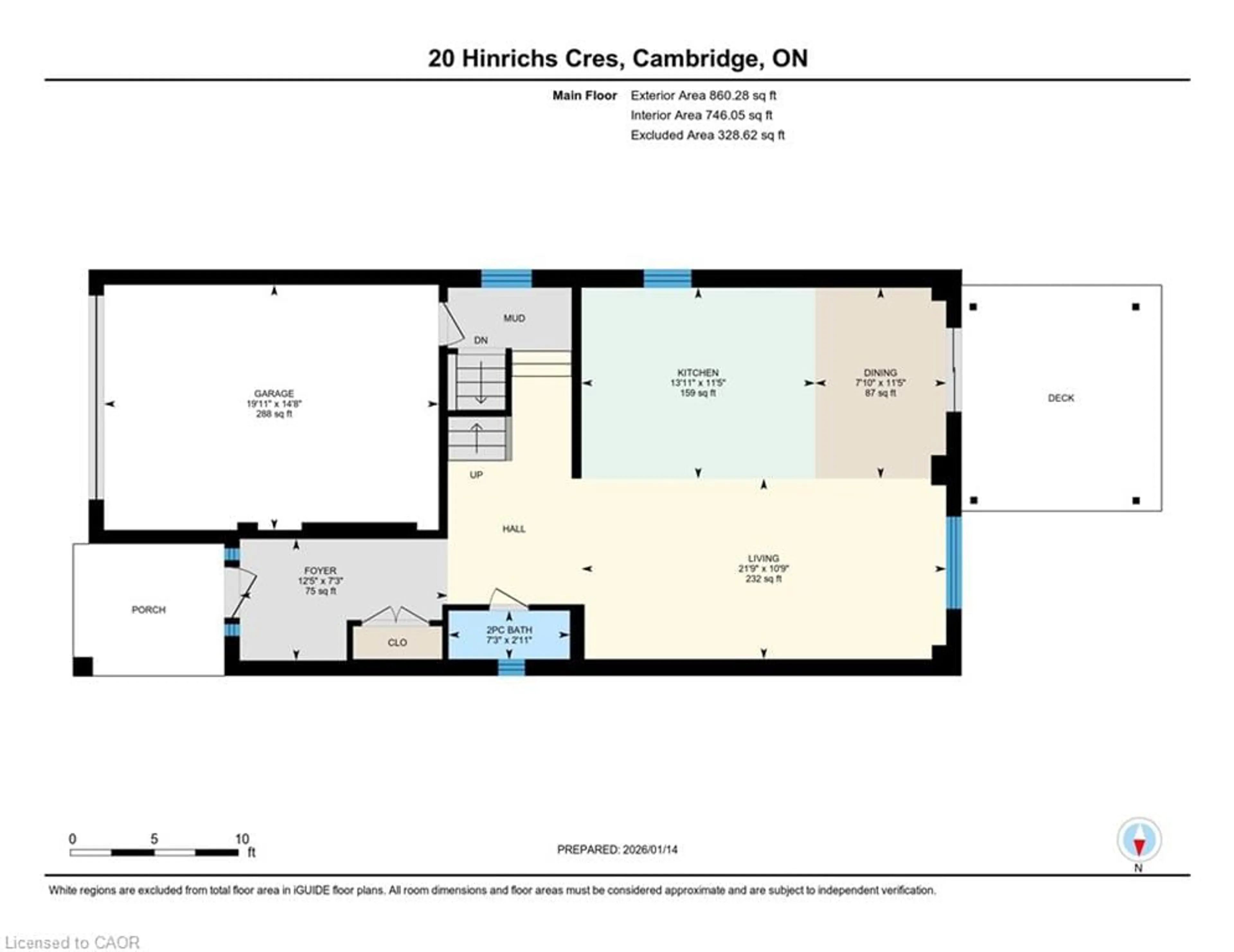 Floor plan for 20 Hinrichs Cres, Cambridge Ontario N1T 0A8