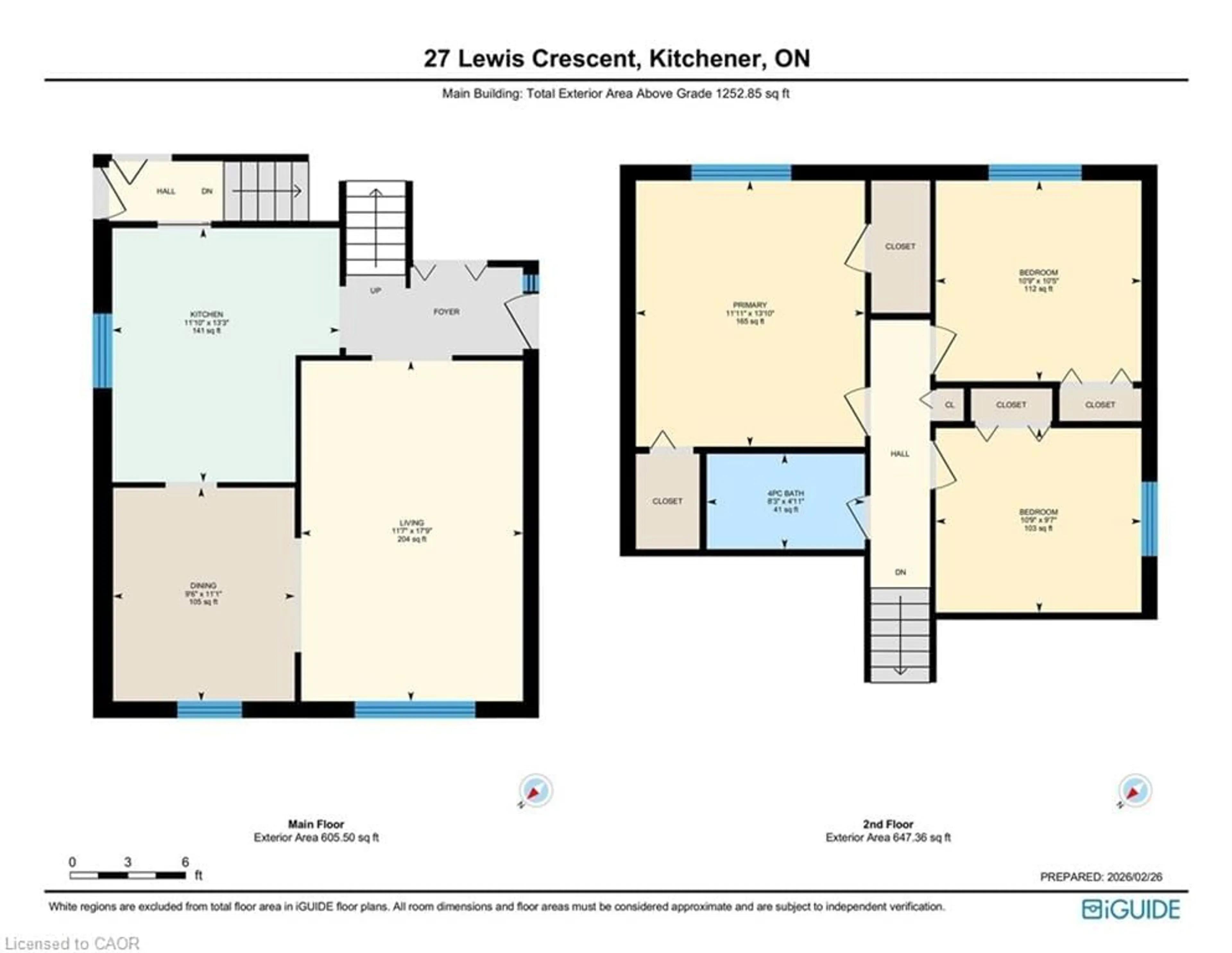 Floor plan for 27 Lewis Cres, Kitchener Ontario N2A 2T7