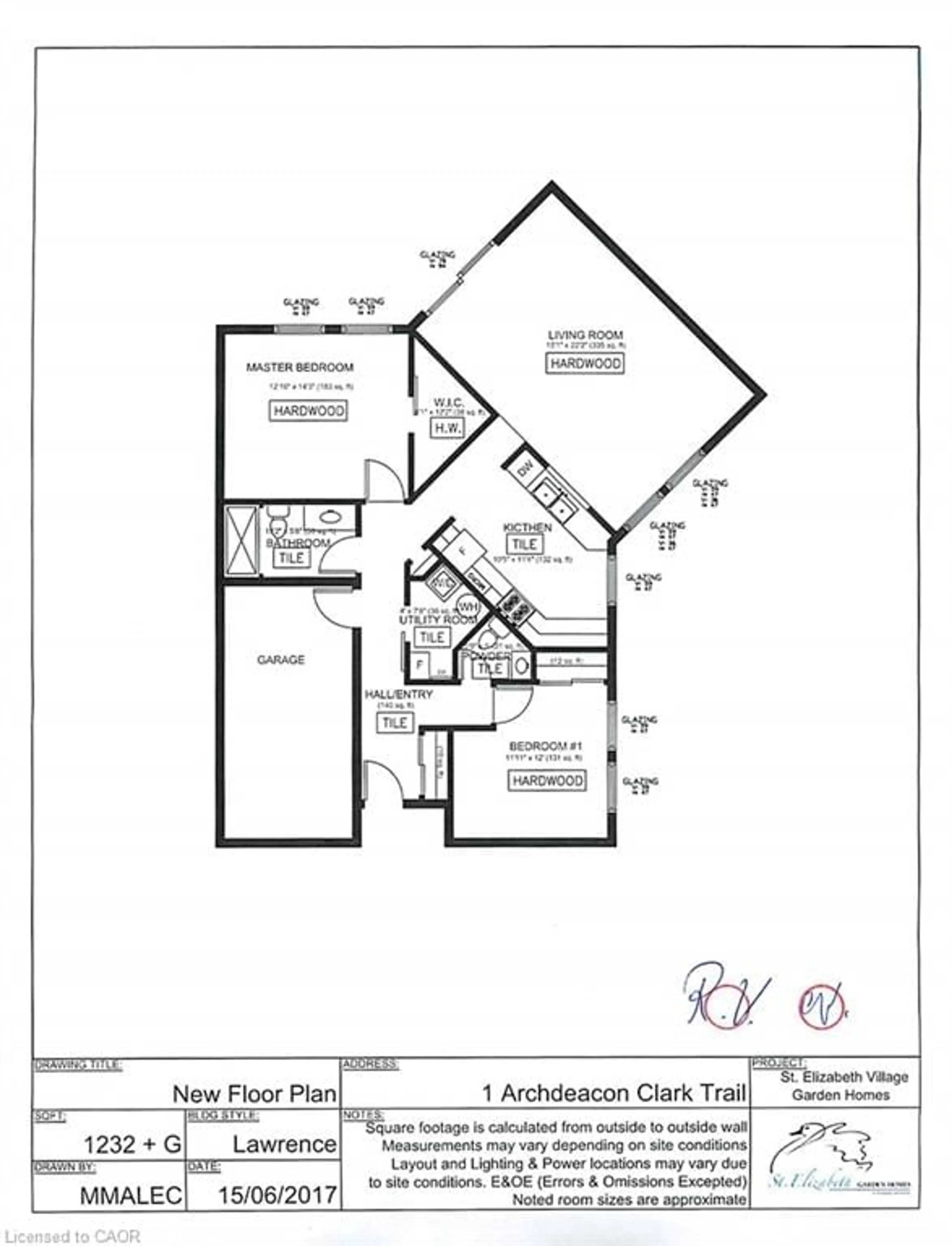 Floor plan for 1 Archdeacon Clark Trail, Hamilton Ontario L9B 2M2