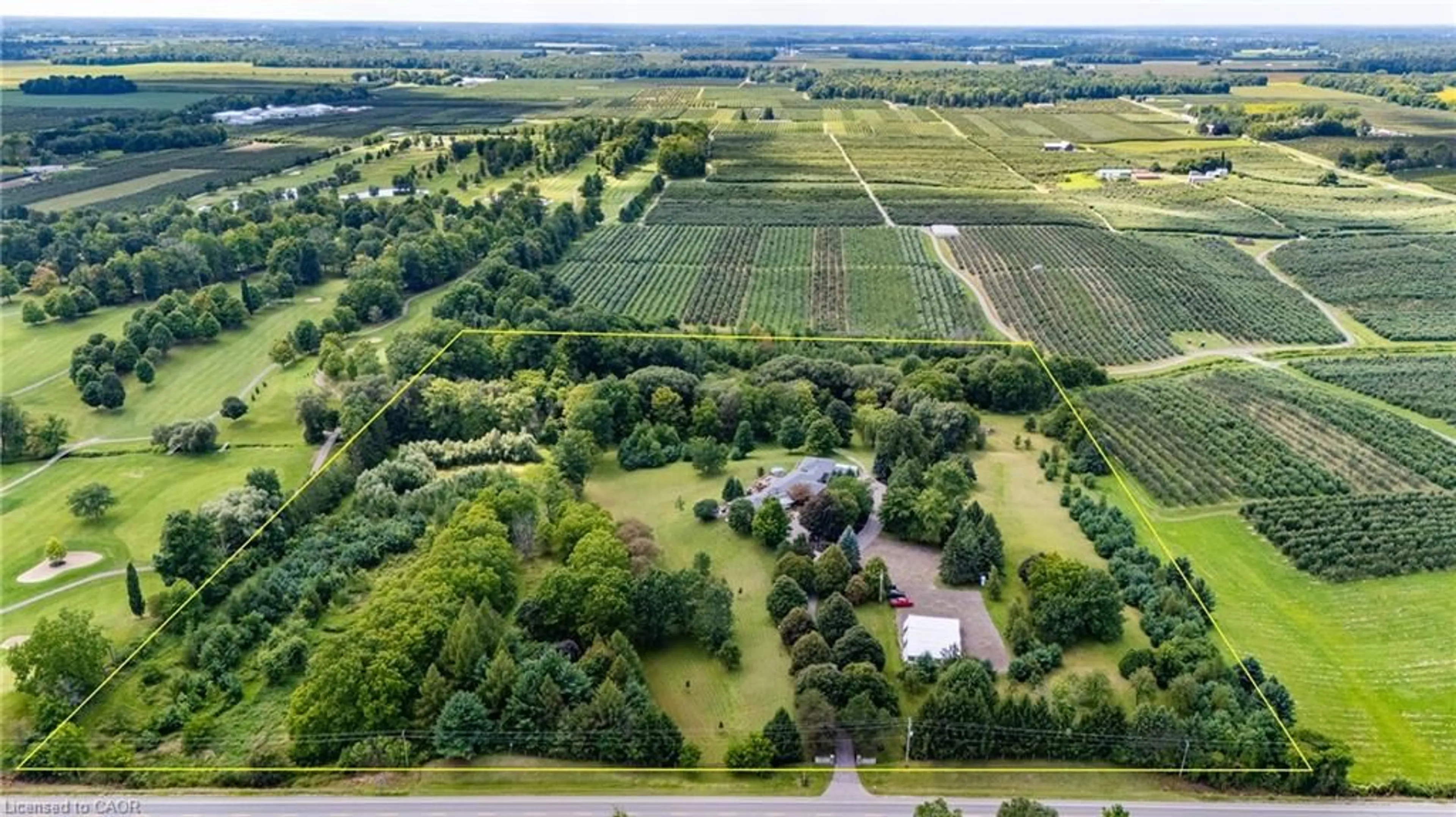 A pic from outside/outdoor area/front of a property/back of a property/a pic from drone, forest/trees view for 1285 Cockshutt Rd, Simcoe Ontario N3Y 4K3