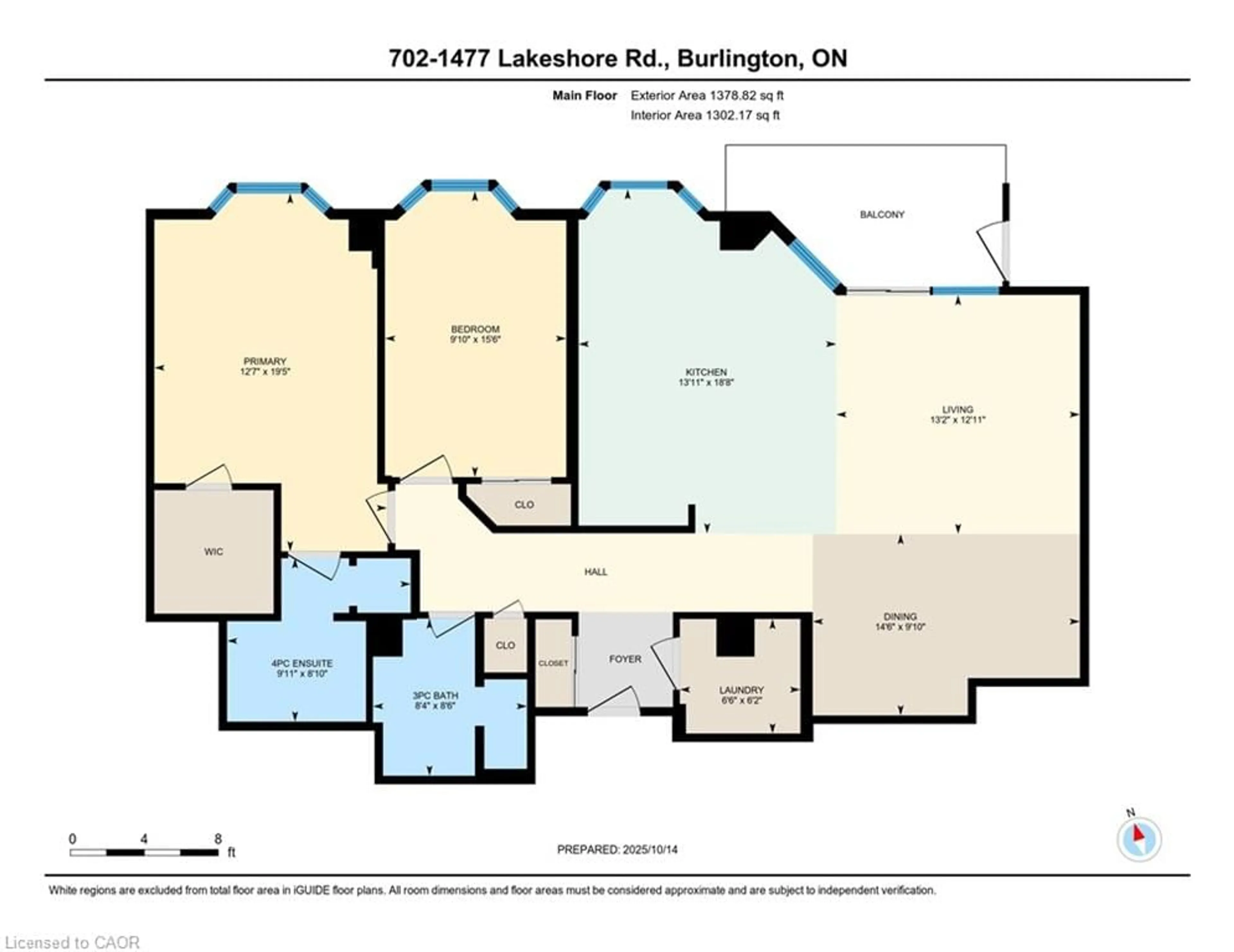 Floor plan for 1477 Lakeshore Rd #702, Burlington Ontario L7S 1B5