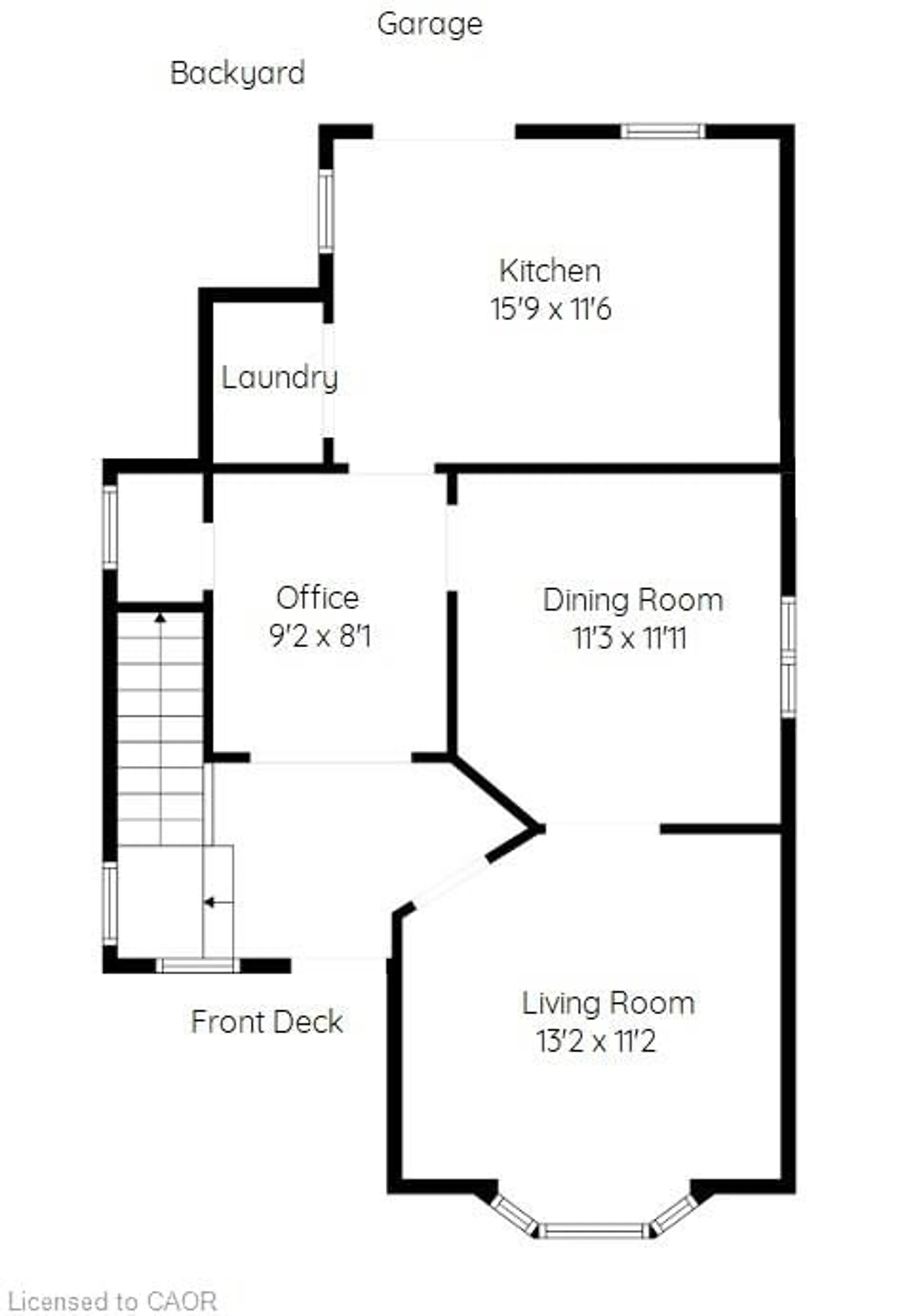 Floor plan for 5 Chatham St, Hamilton Ontario L8P 2B3