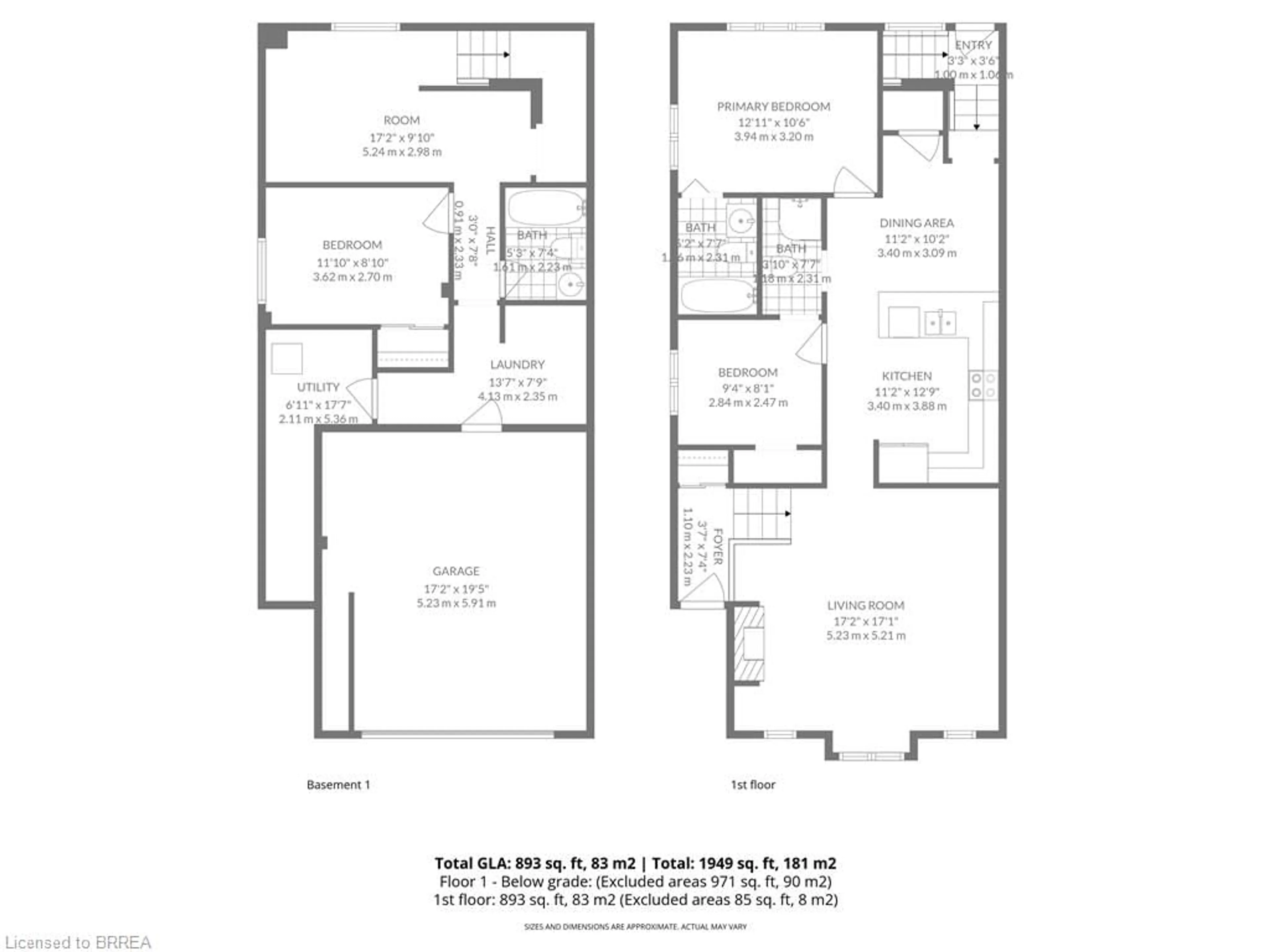 Floor plan for 2235 Hummingbird Way, Oakville Ontario L6M 3Z6