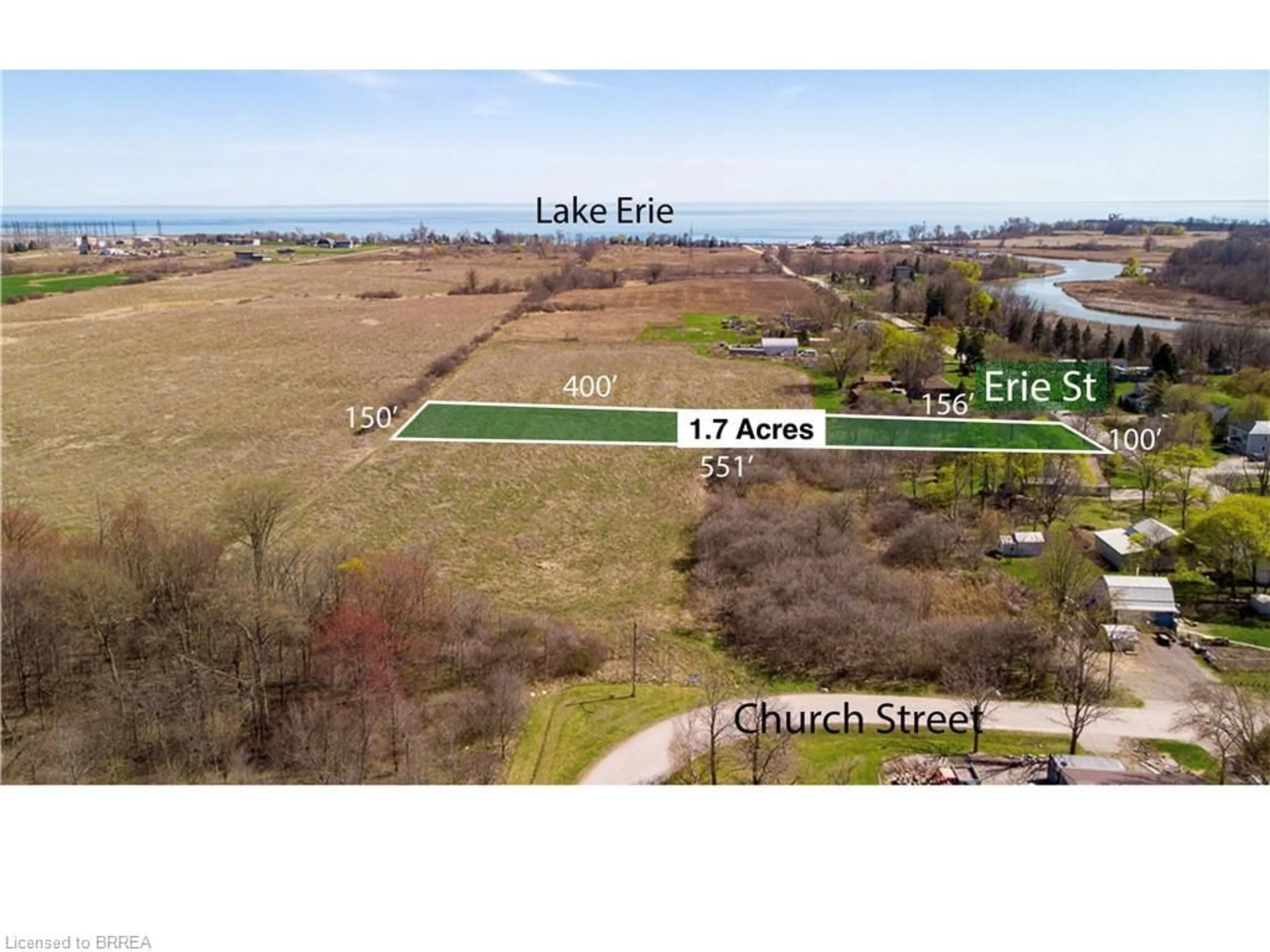 A pic from outside/outdoor area/front of a property/back of a property/a pic from drone, water/lake/river/ocean view for 162 Erie St, Nanticoke Ontario N0A 1L0