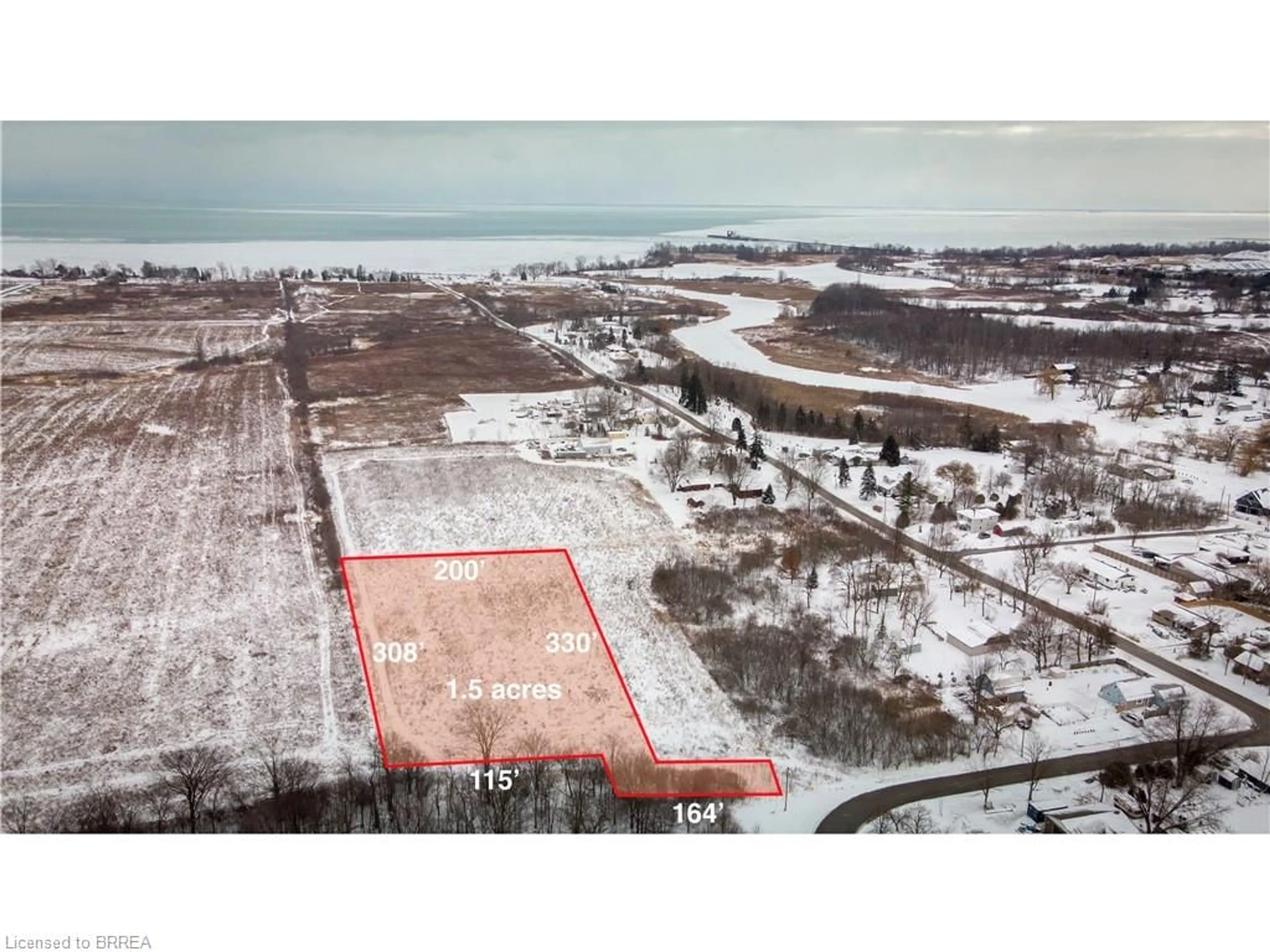 A pic from outside/outdoor area/front of a property/back of a property/a pic from drone, water/lake/river/ocean view for 2001 Church St, Nanticoke Ontario N0A 1L0