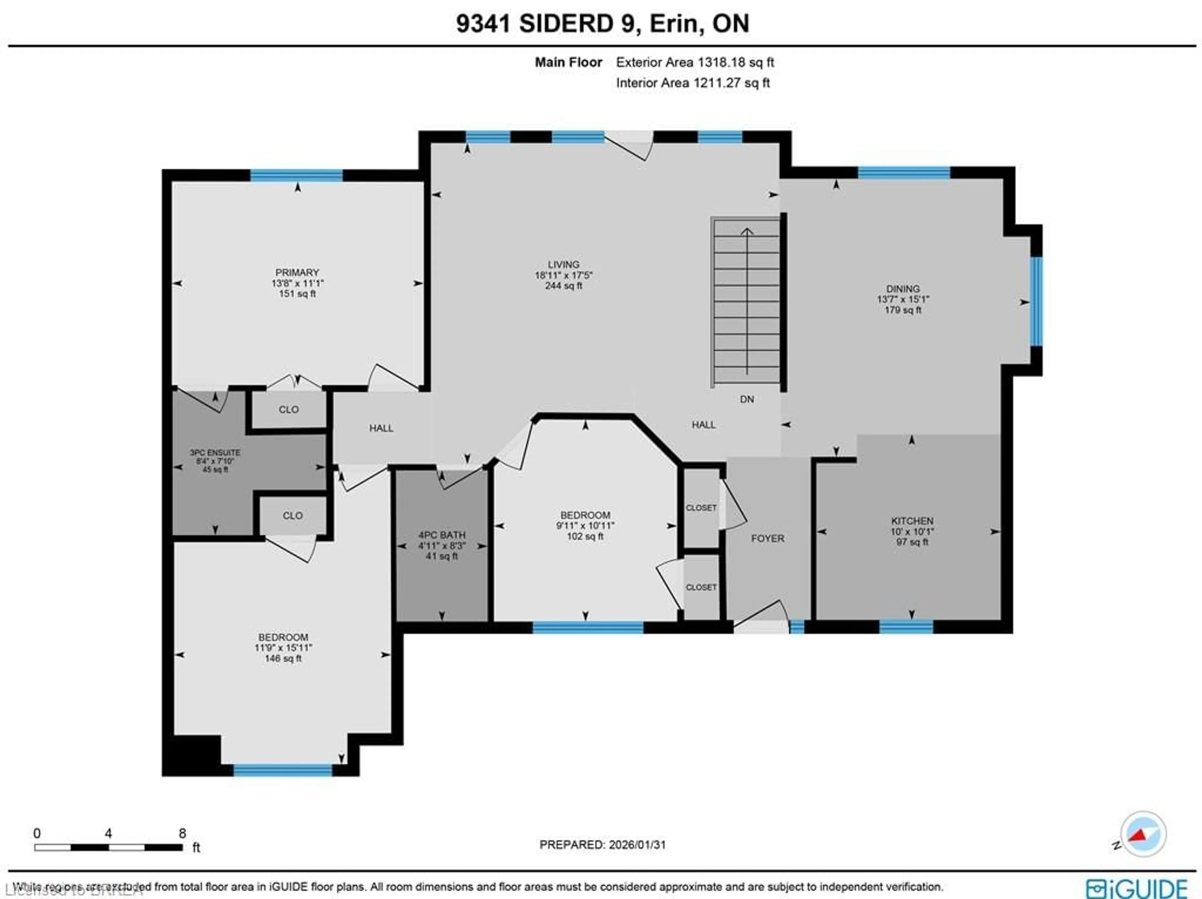 Floor plan for 9341 9 Sideroad, Erin Ontario L7J 2L8