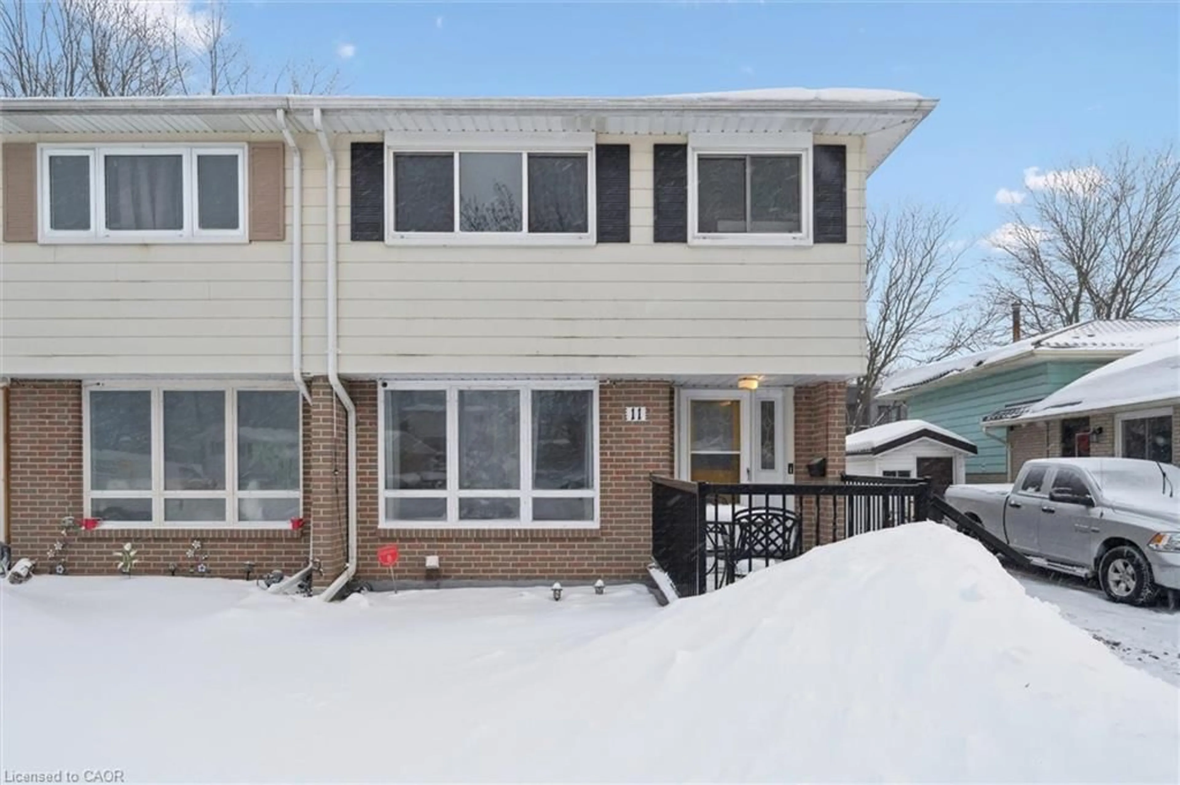 Home with vinyl exterior material, street for 11 Ingleside Dr, Kitchener Ontario N2M 2G7