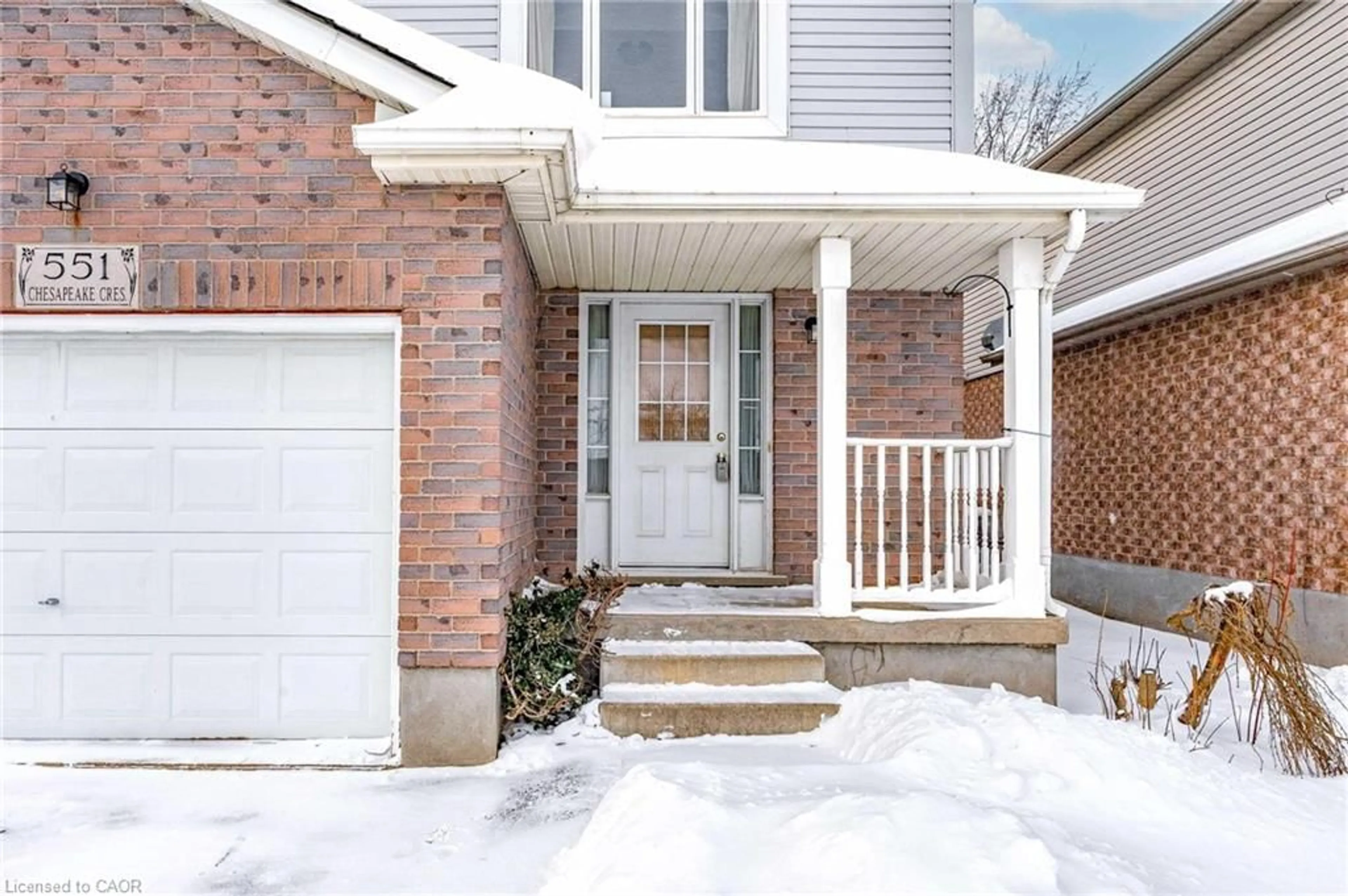 Home with brick exterior material, street for 551 Chesapeake Cres, Waterloo Ontario N2K 4G2