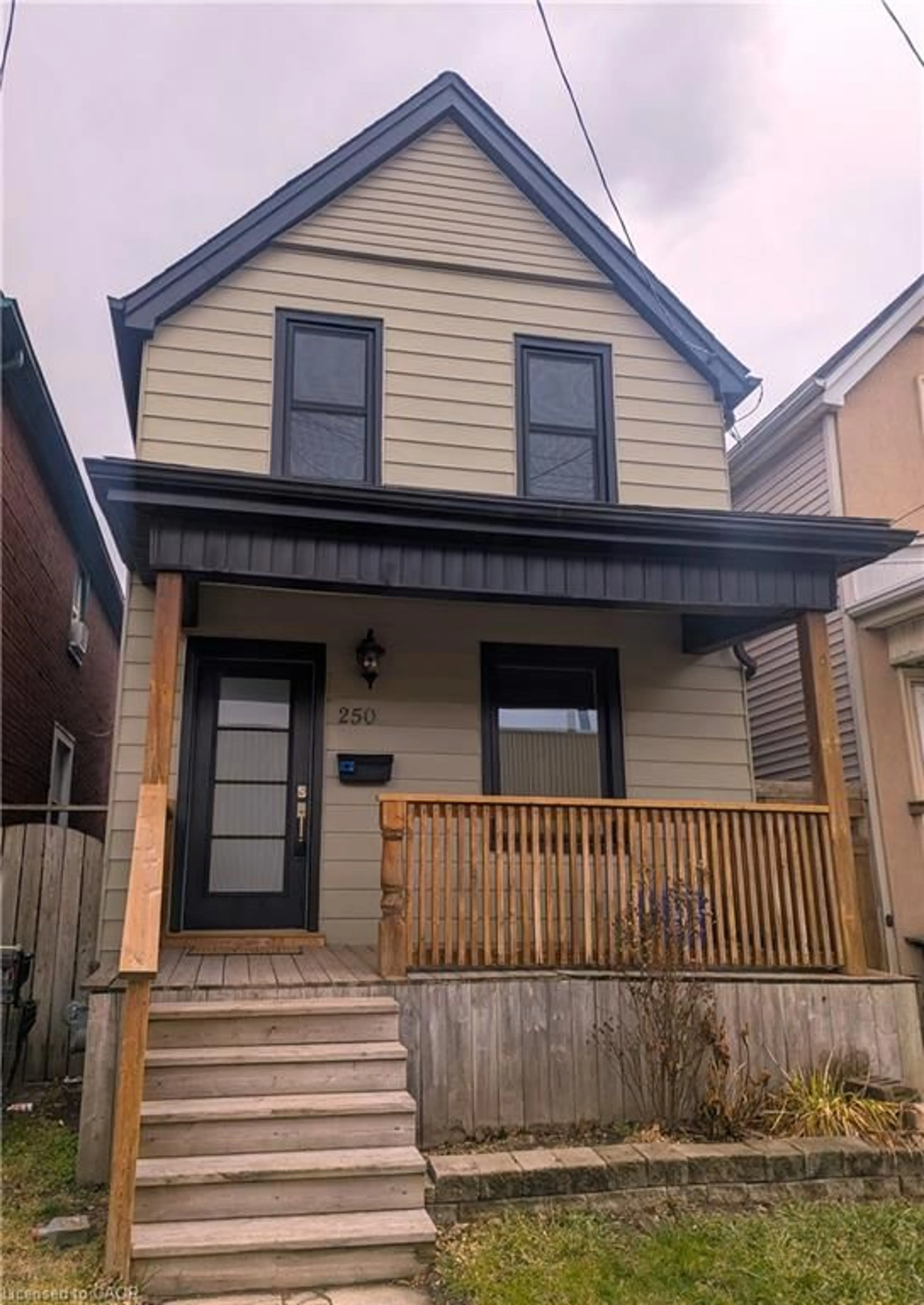 Home with vinyl exterior material, street for 250 Avondale St, Hamilton Ontario L8L 7C5