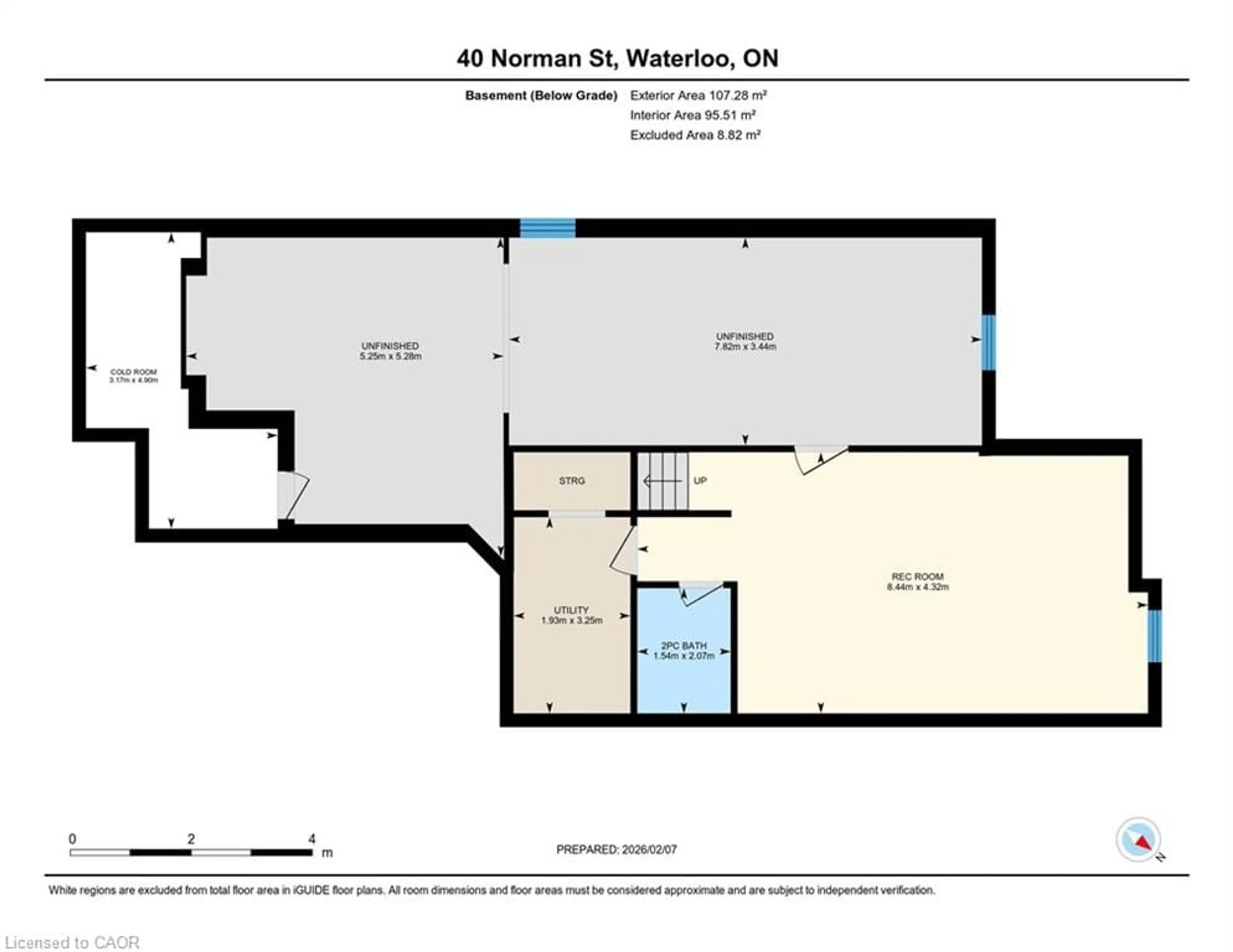 Floor plan for 40 Norman St, Waterloo Ontario N2L 6L5