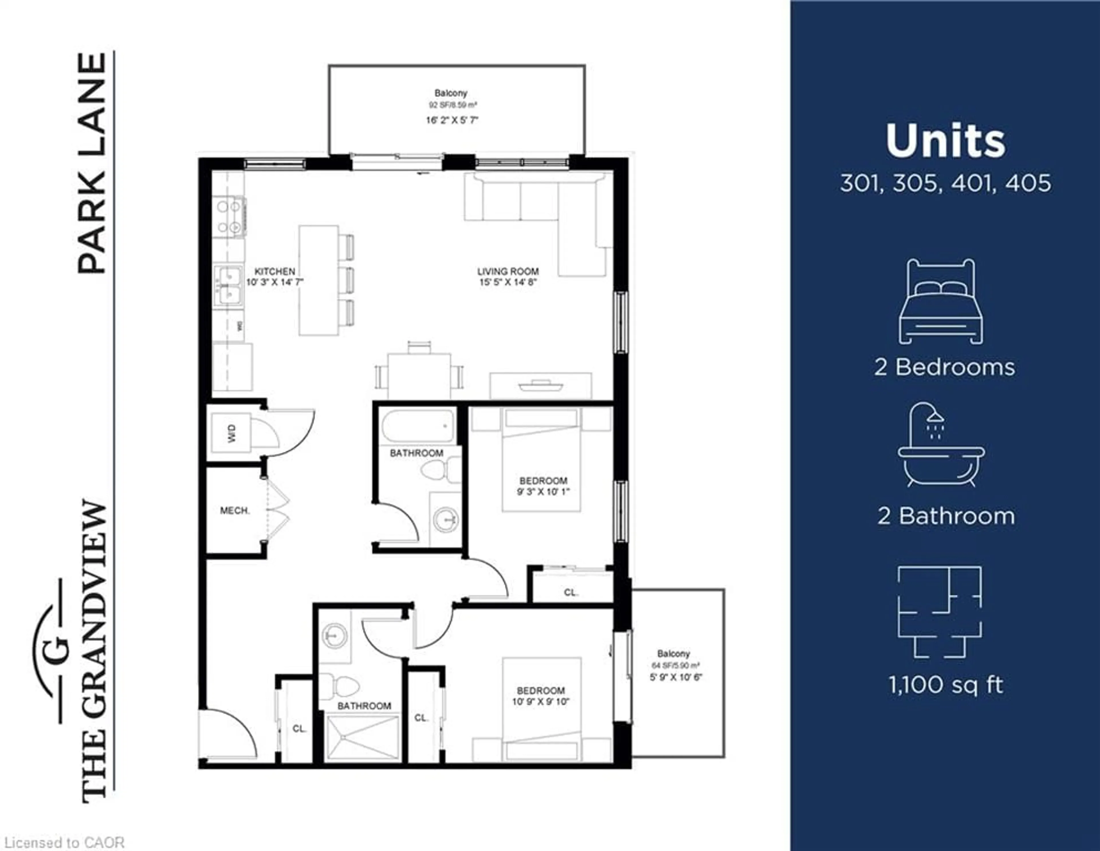 Floor plan for 80 Caithness St #301, Caledonia Ontario N3W 1B2