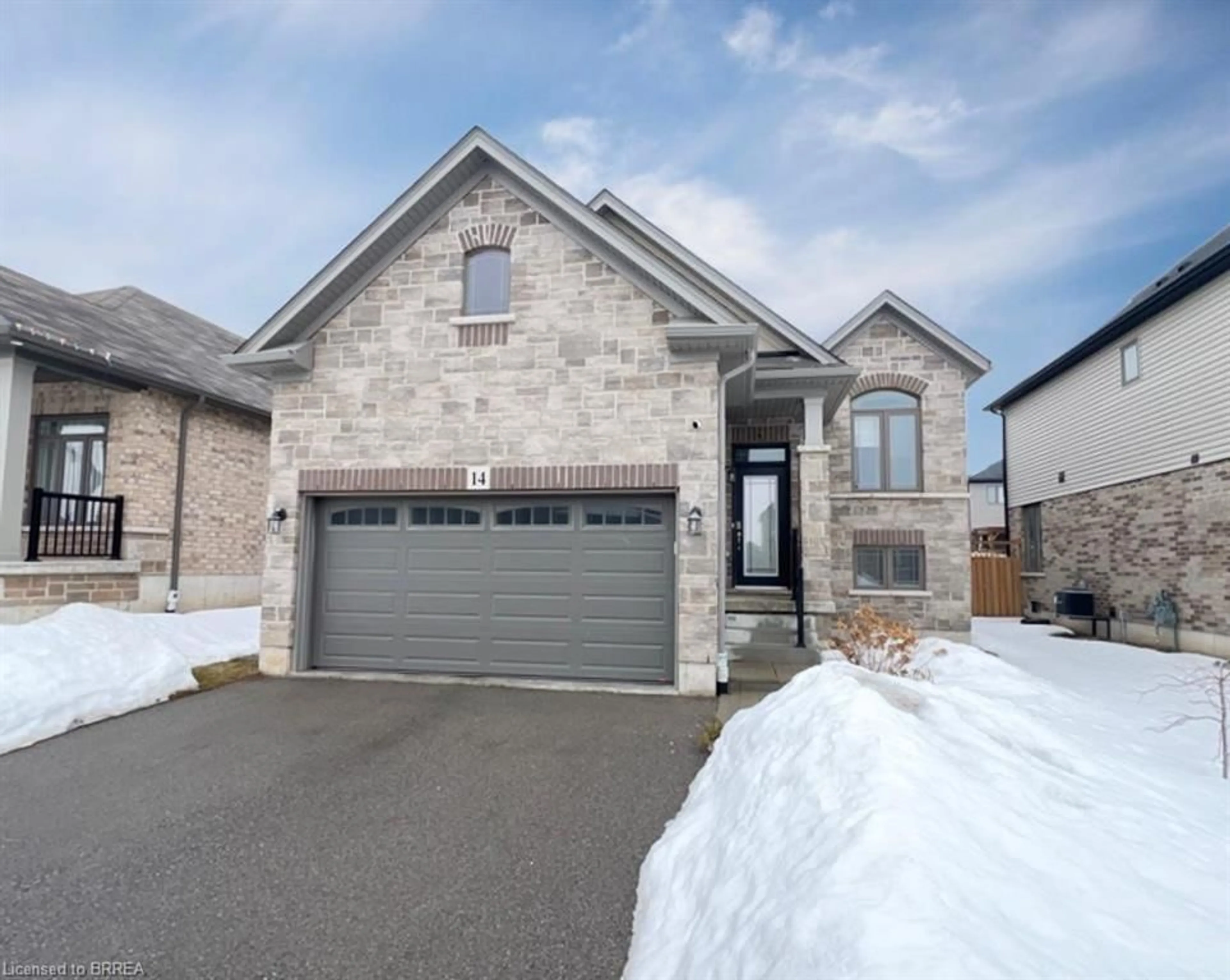 Home with brick exterior material, street for 14 Lydia Lane, Paris Ontario N3L 0H5