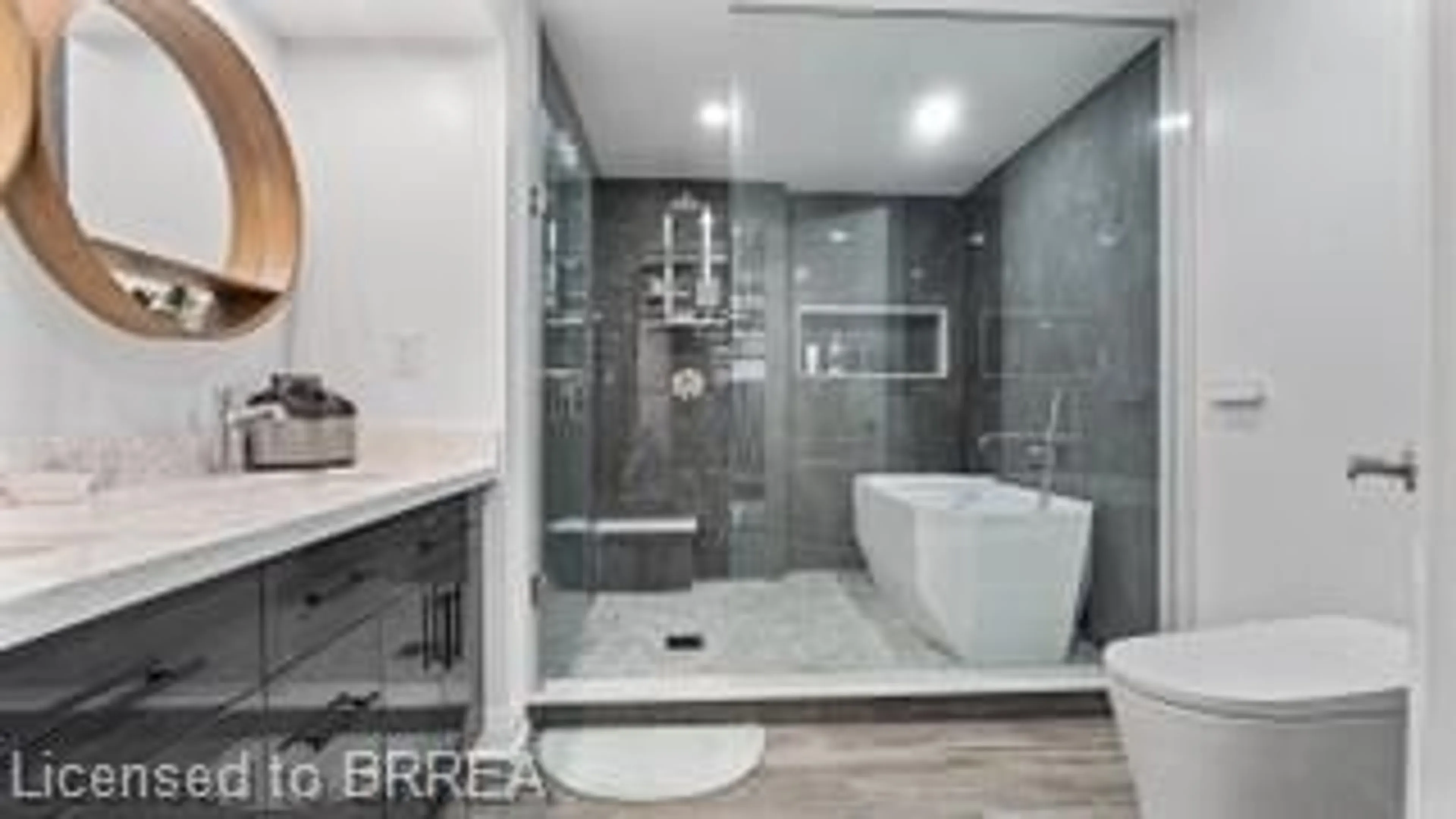 Contemporary bathroom, ceramic/tile floor for 14 Lydia Lane, Paris Ontario N3L 0H5