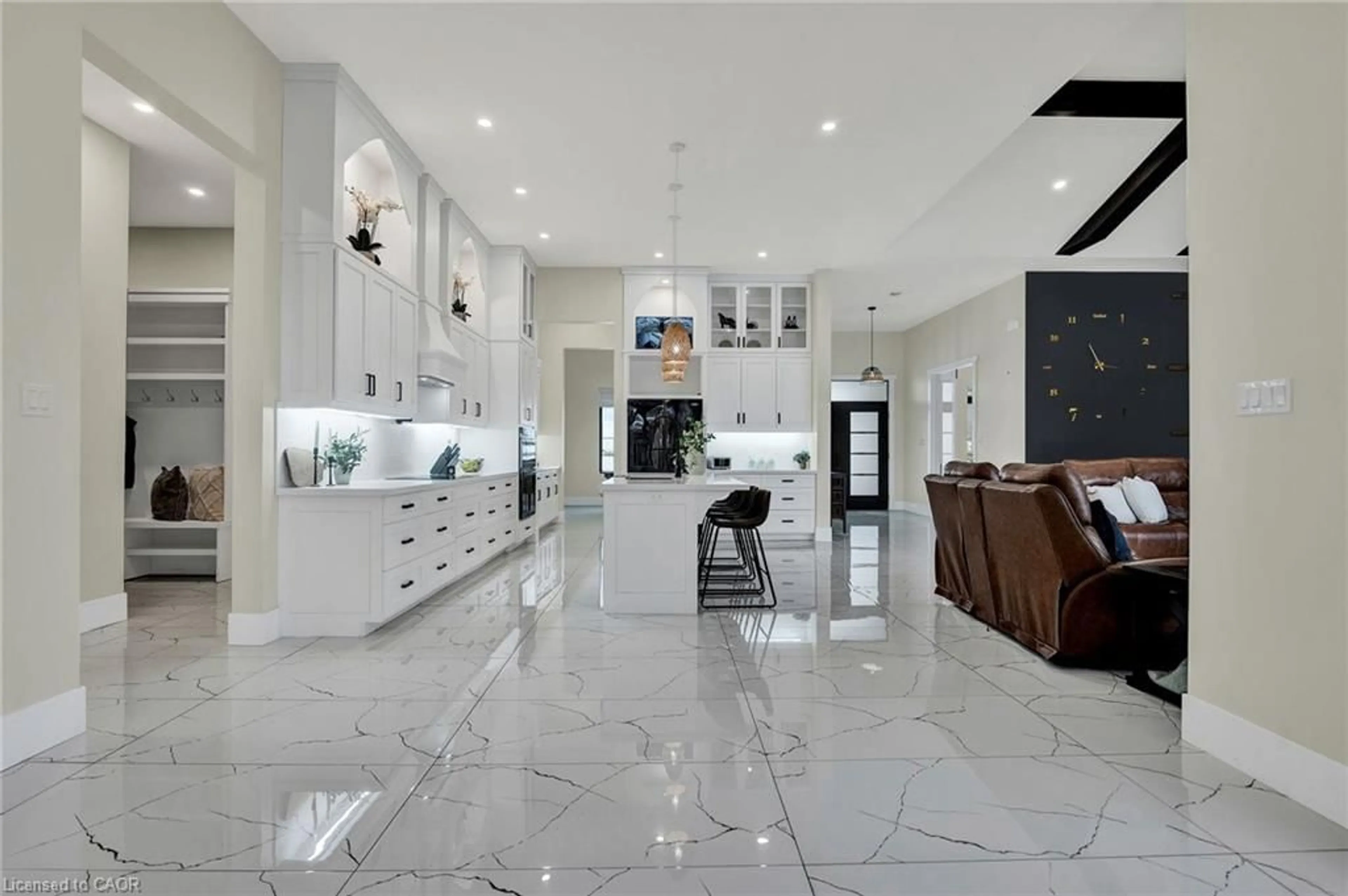 Contemporary kitchen, ceramic/tile floor for 43583 Fischer Line, Brussels Ontario N0G 1H0