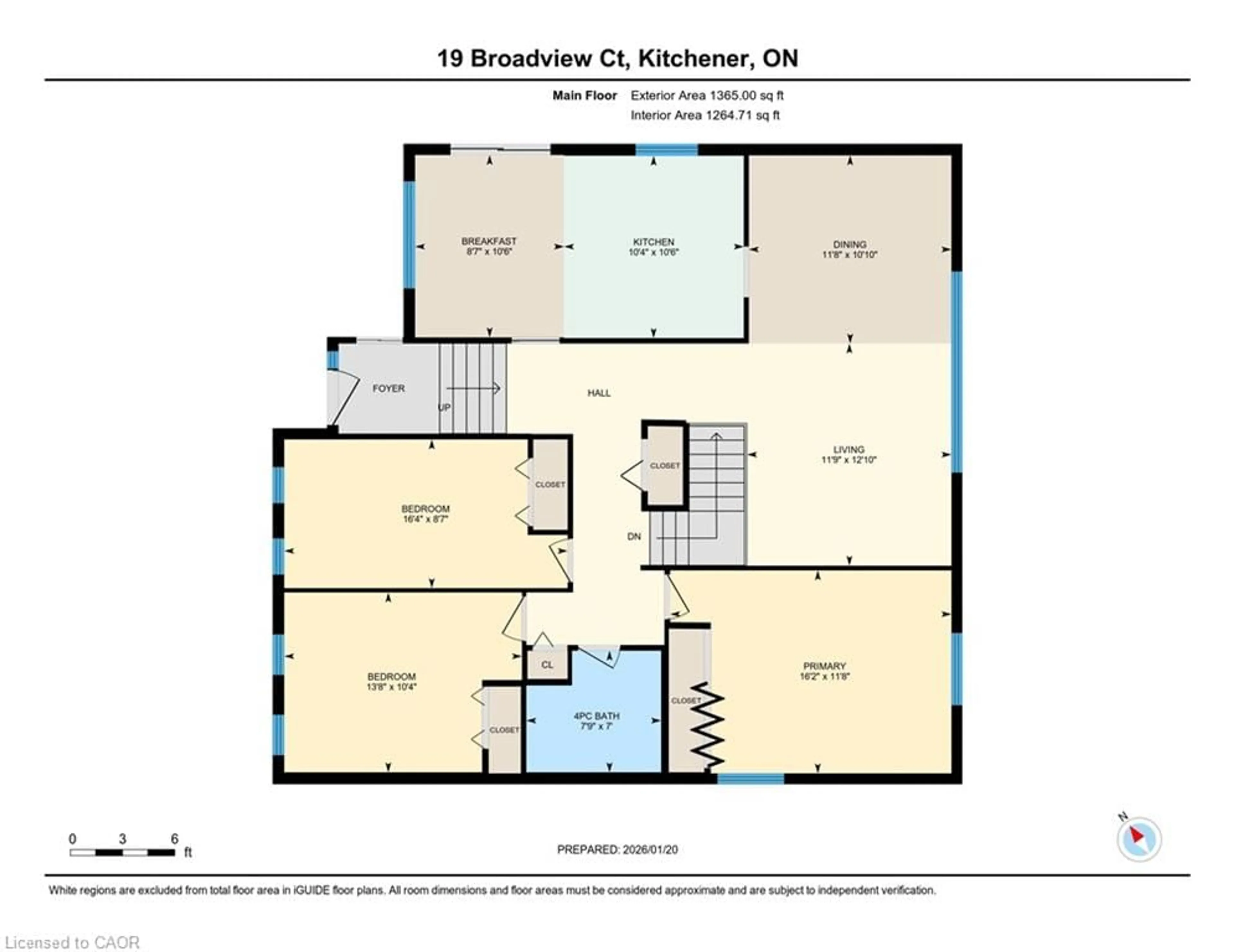 Floor plan for 19 Broadview Crt, Kitchener Ontario N2A 2X8