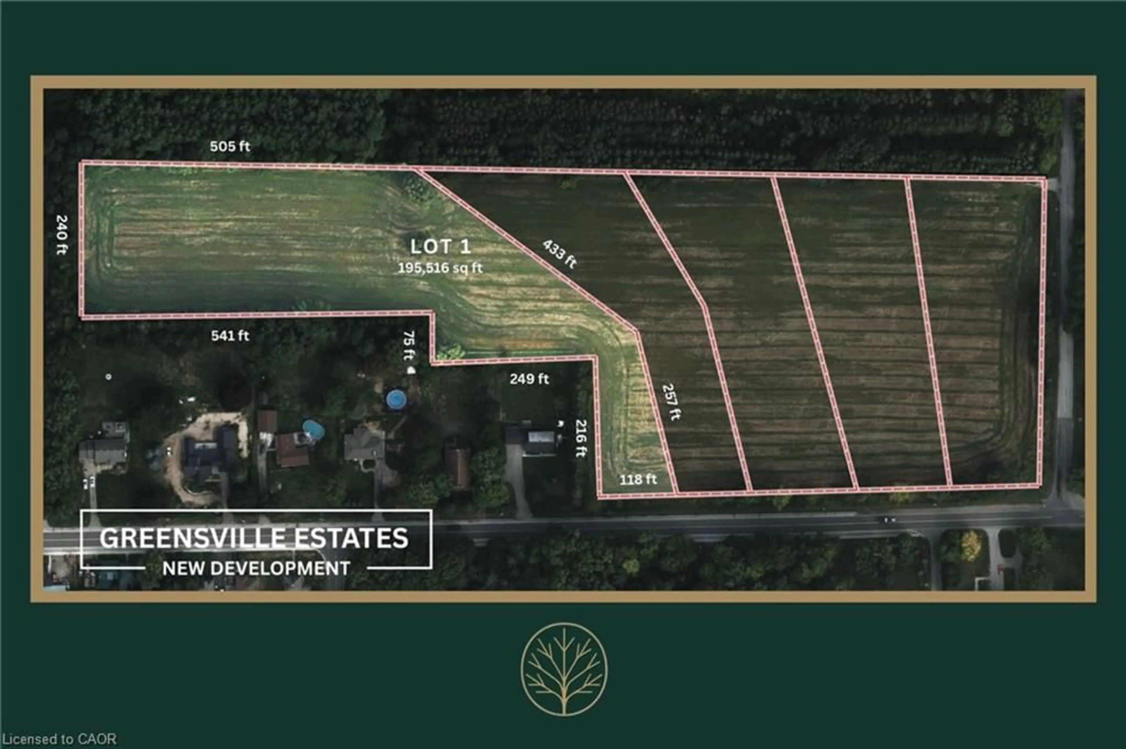 A pic from outside/outdoor area/front of a property/back of a property/a pic from drone, building for 200 Highway 8 #1 LOT, Flamborough Ontario L9H 5E1