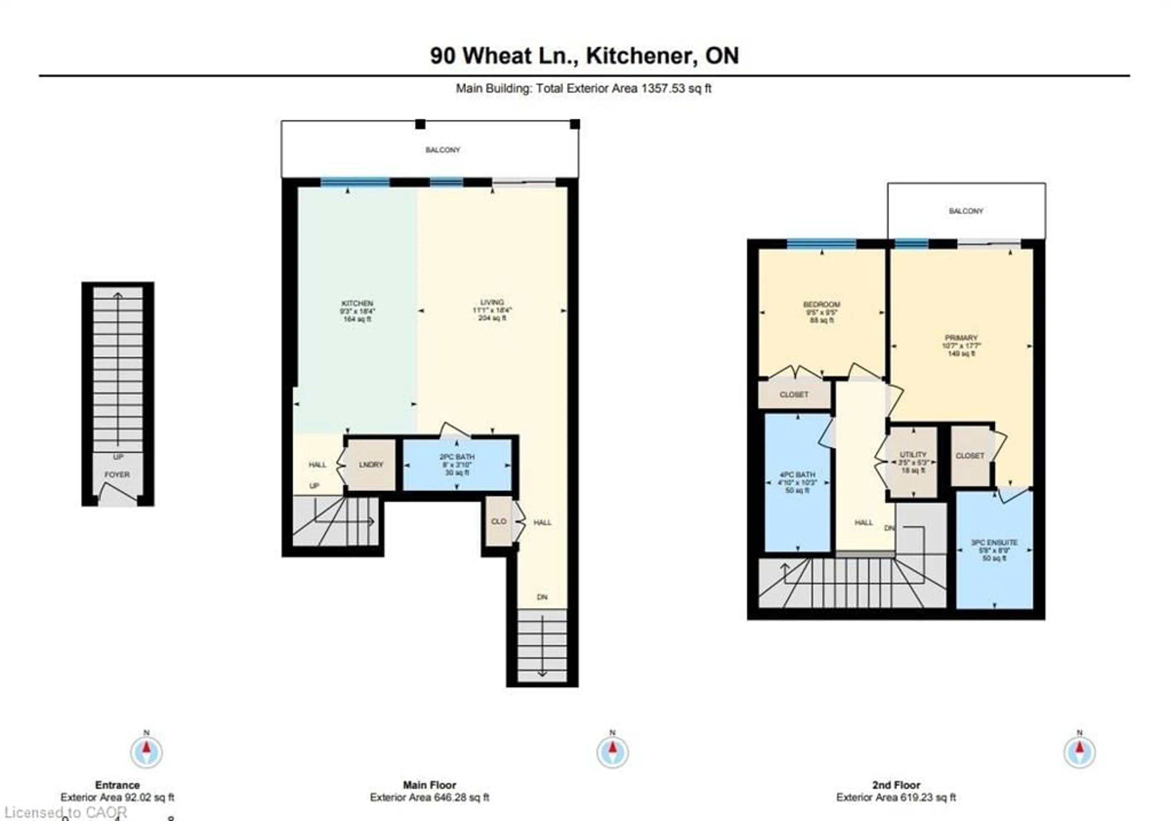 Floor plan for 90 Wheat Lane, Kitchener Ontario N2R 0R6