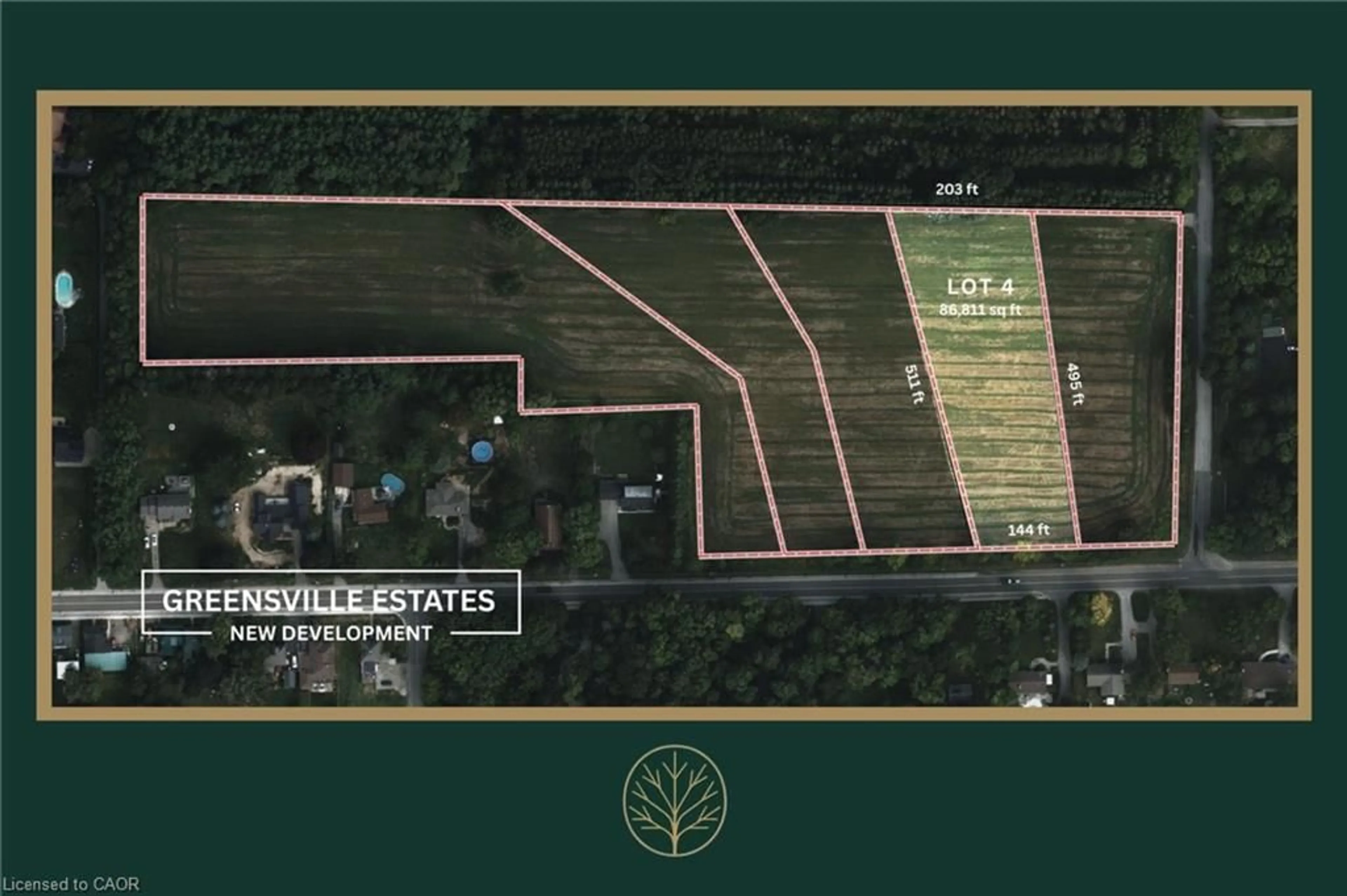 A pic from outside/outdoor area/front of a property/back of a property/a pic from drone, unknown for 200 Highway 8 #4 LOT, Flamborough Ontario L9H 5E1