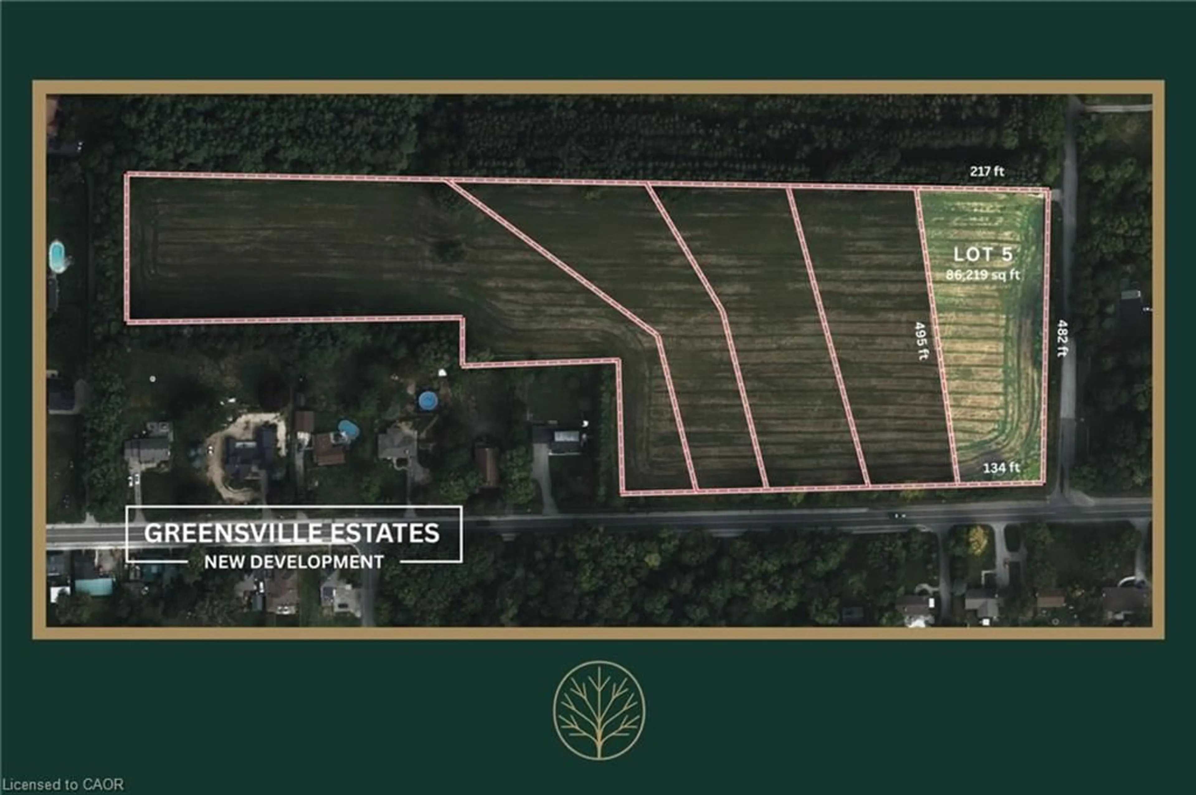 A pic from outside/outdoor area/front of a property/back of a property/a pic from drone, unknown for 200 Highway 8 #5 LOT, Flamborough Ontario L9H 5E1