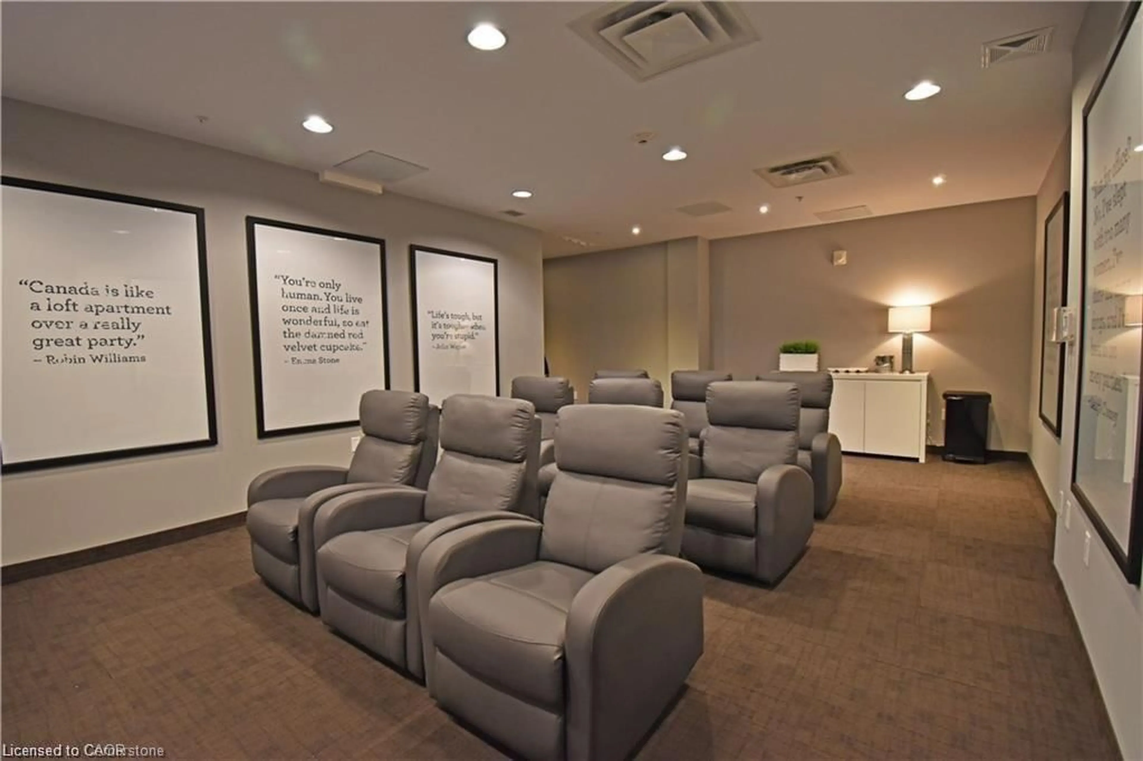 Home theater for 85 Robinson St #602, Hamilton Ontario L8P 1Z2