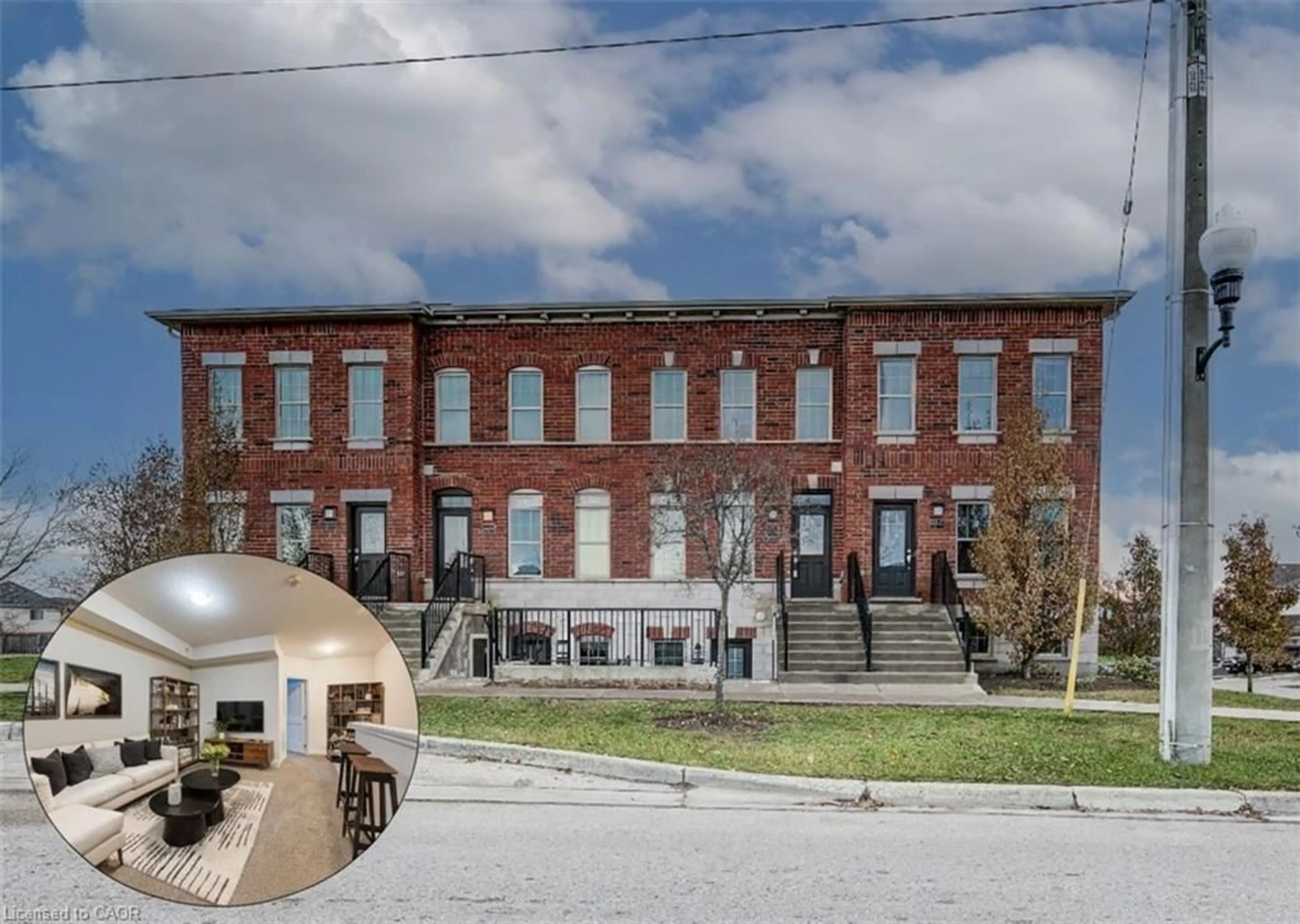 A pic from outside/outdoor area/front of a property/back of a property/a pic from drone, street for 275 Max Becker Dr #5, Kitchener Ontario N2E 4G2