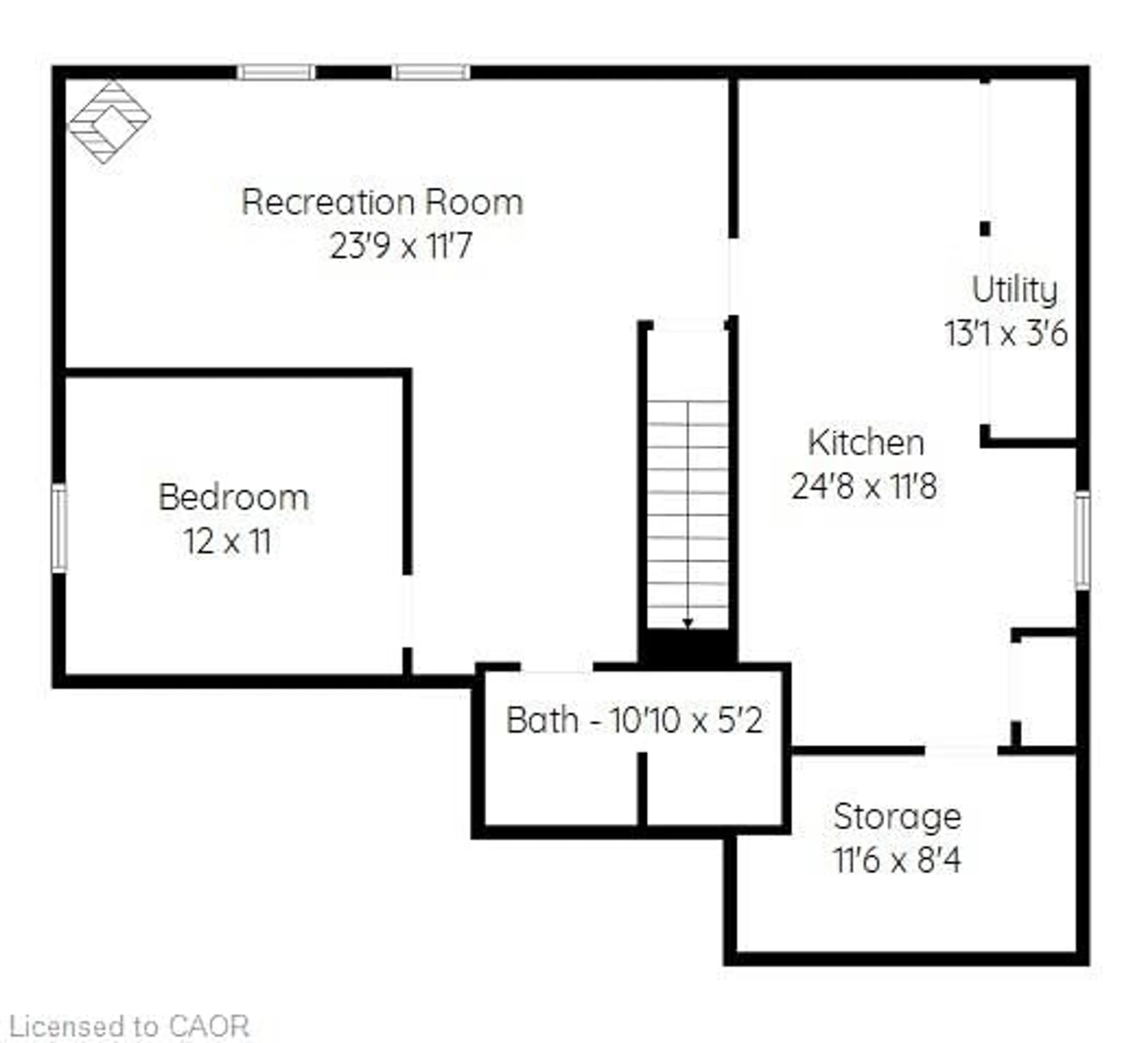 Floor plan for 34 Davis St, Jarvis Ontario L0A 1J0