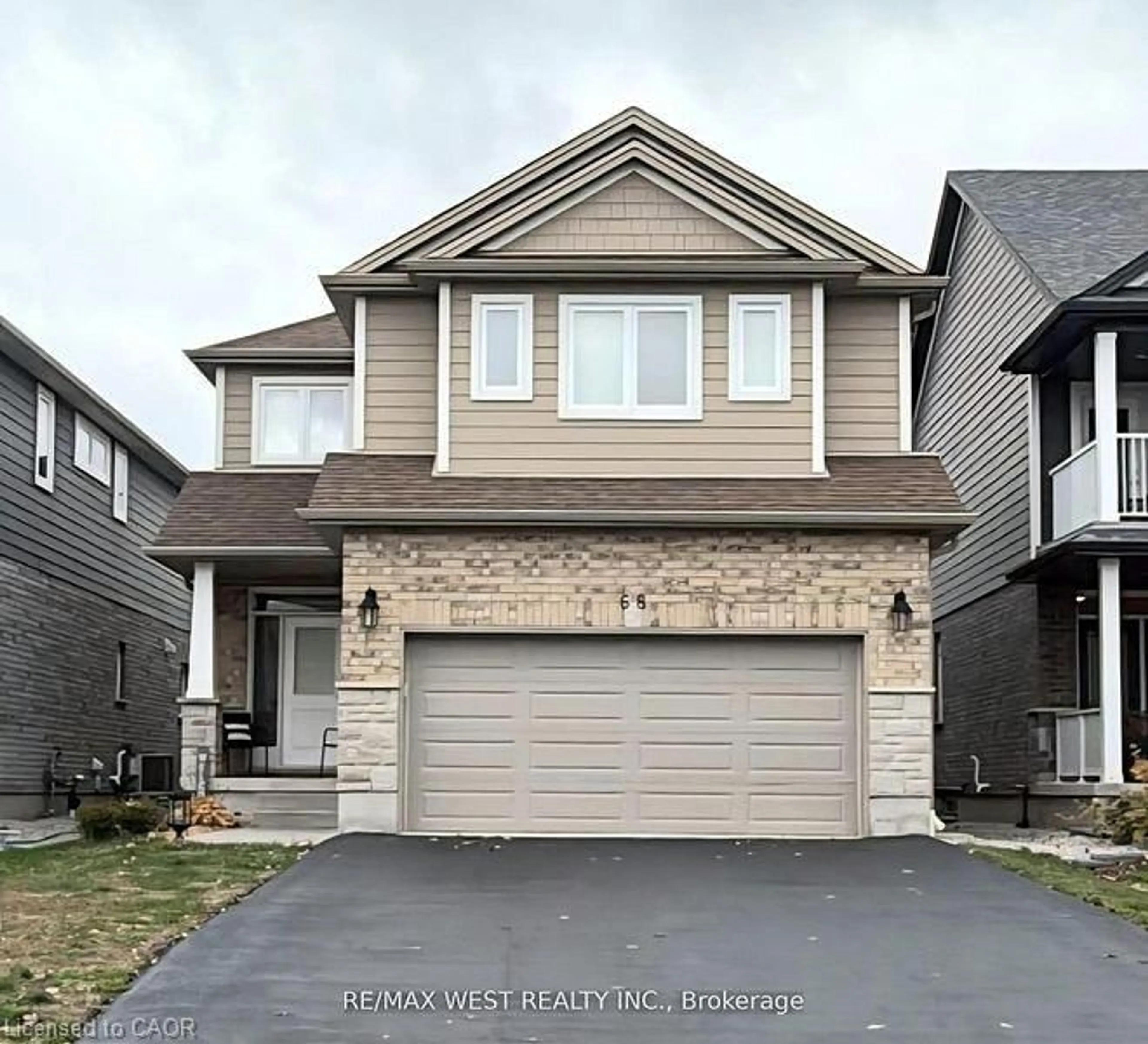 Home with brick exterior material, street for 68 Challenger Ave, Ayr Ontario N0B 1E0