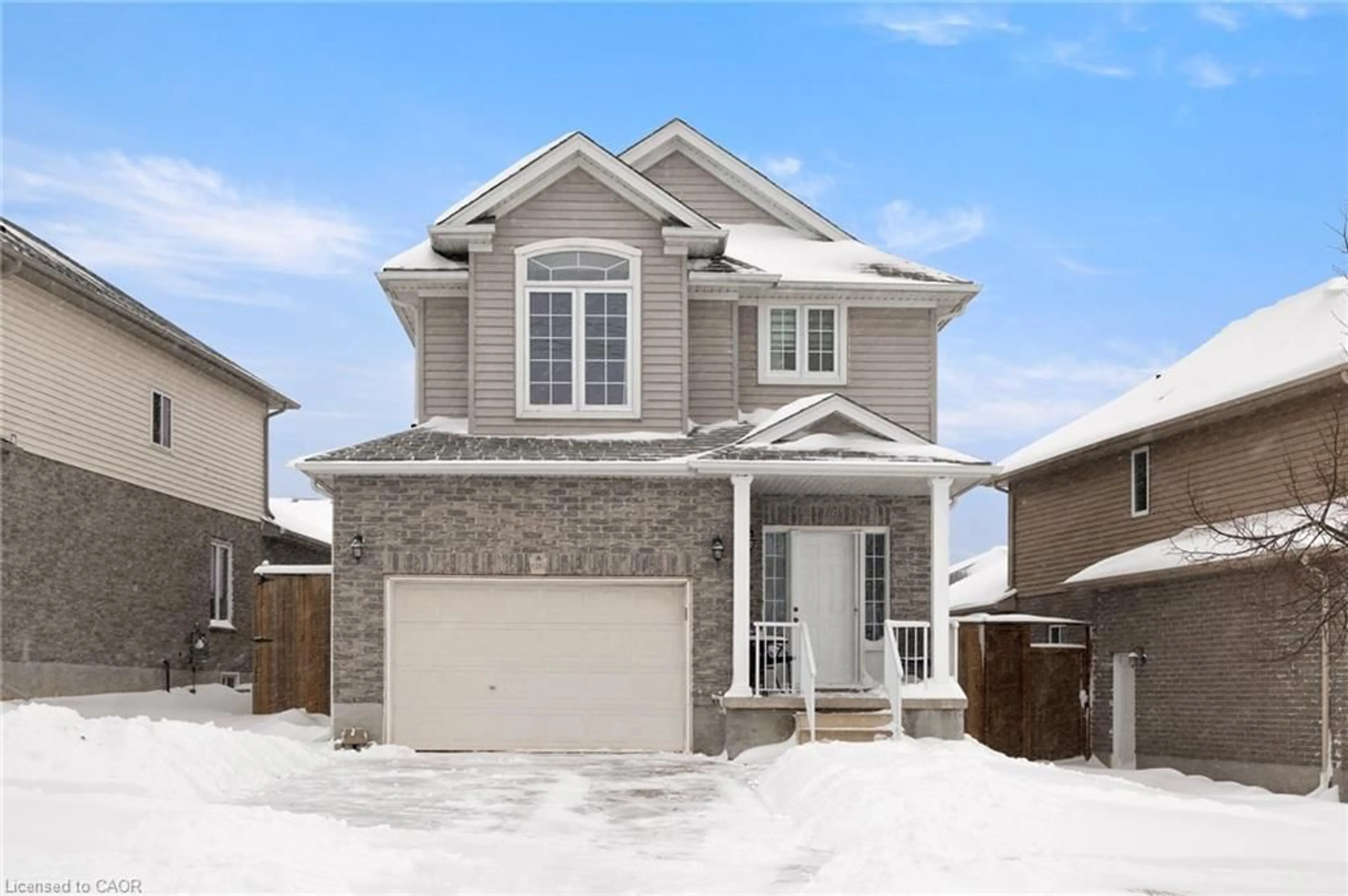 Home with brick exterior material, street for 1293 Old Zeller Dr, Kitchener Ontario N2A 0A2