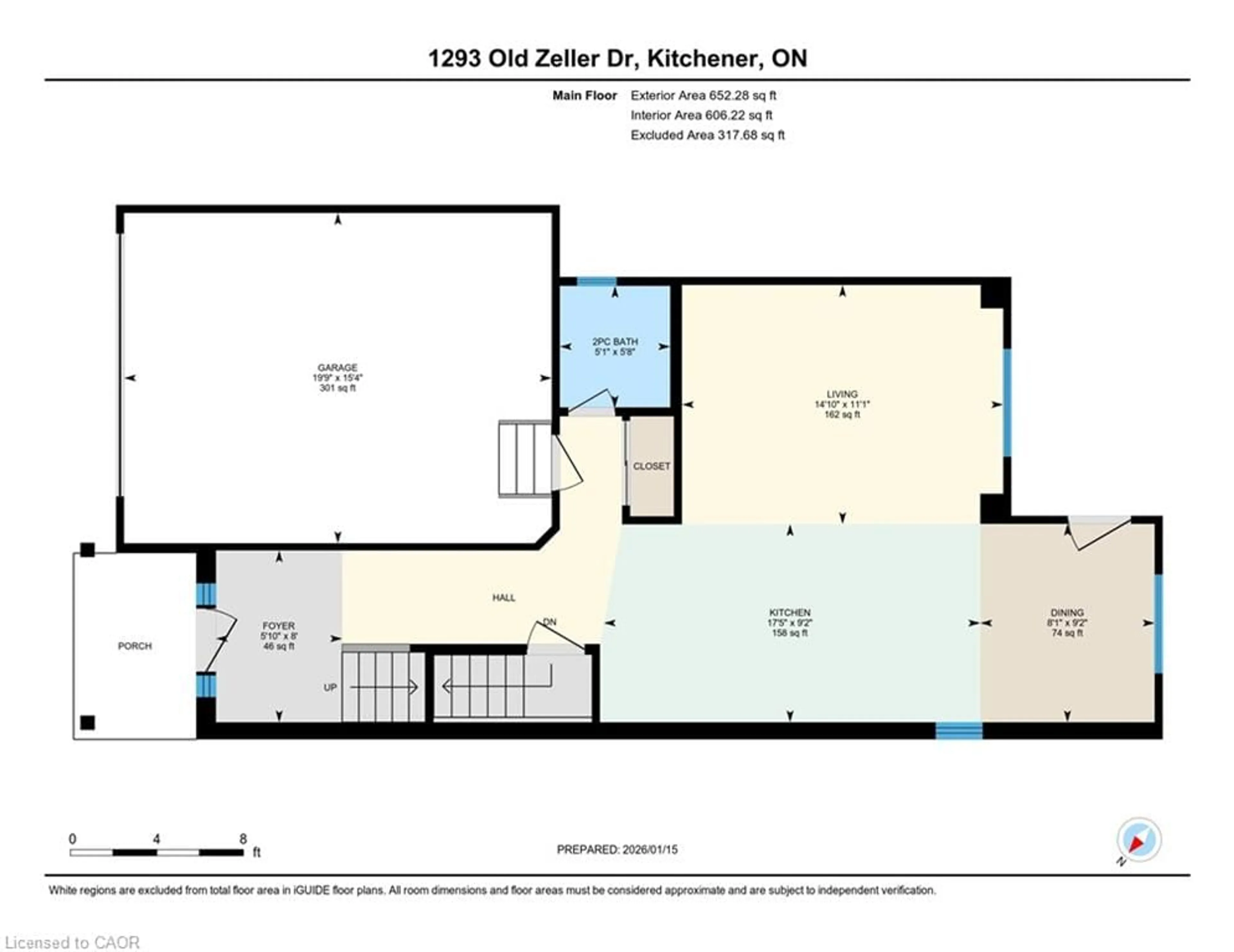 Floor plan for 1293 Old Zeller Dr, Kitchener Ontario N2A 0A2