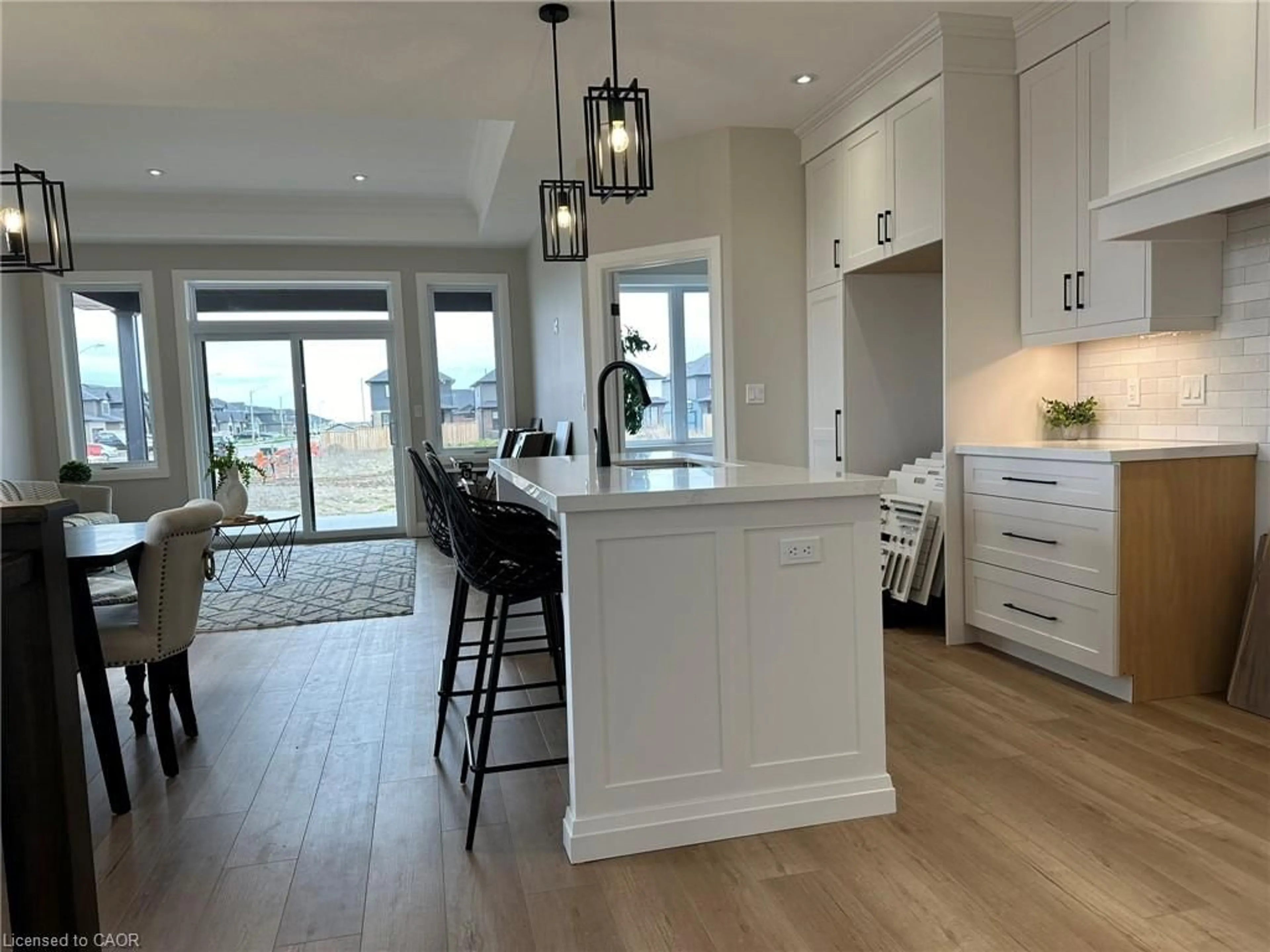 Open concept kitchen, wood/laminate floor for LOT 96-3 Pike Creek Dr, Cayuga Ontario N0A 1E0