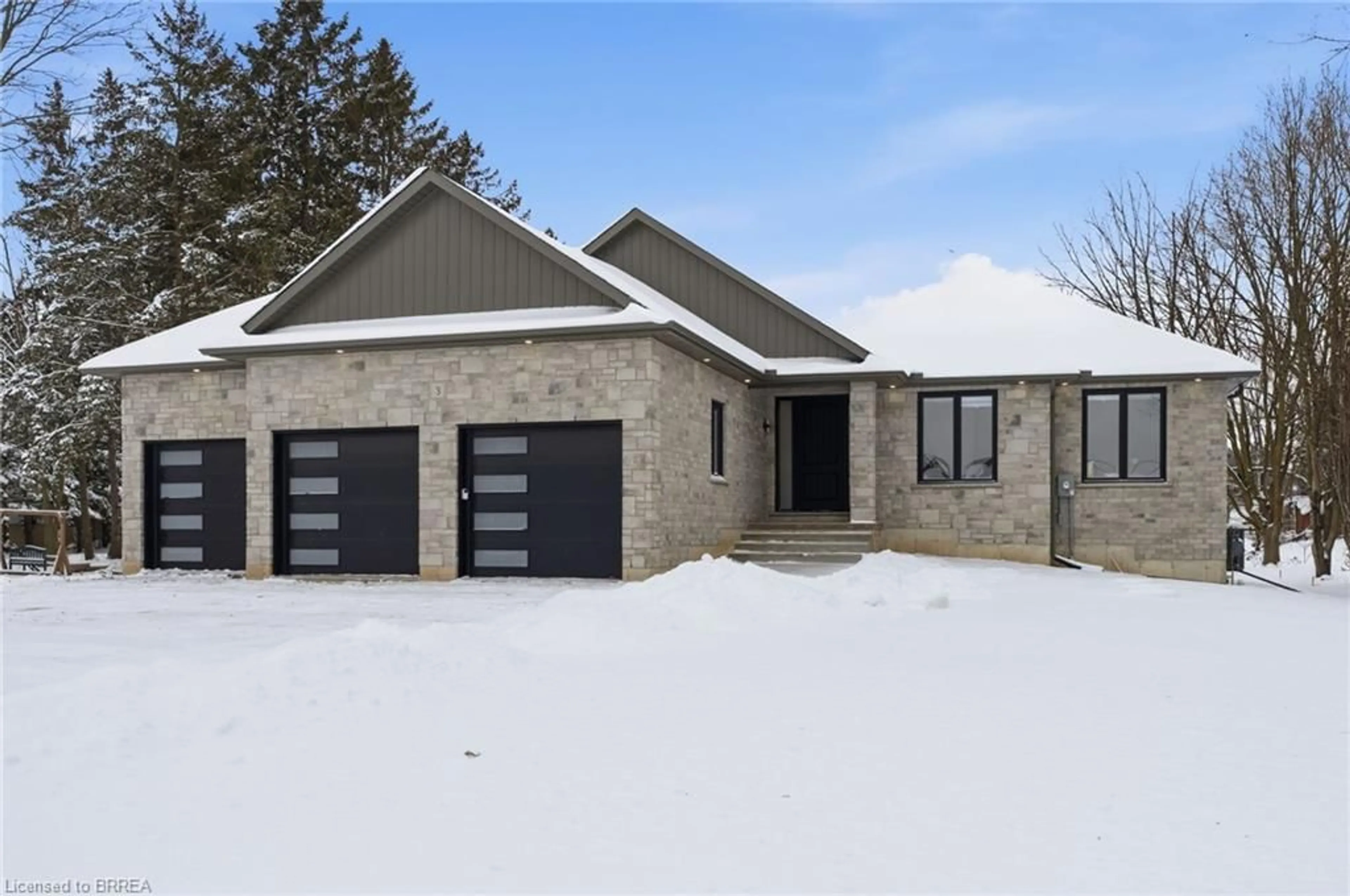Home with brick exterior material, street for 3 Kings Lane, Scotland Ontario N0E 1R0