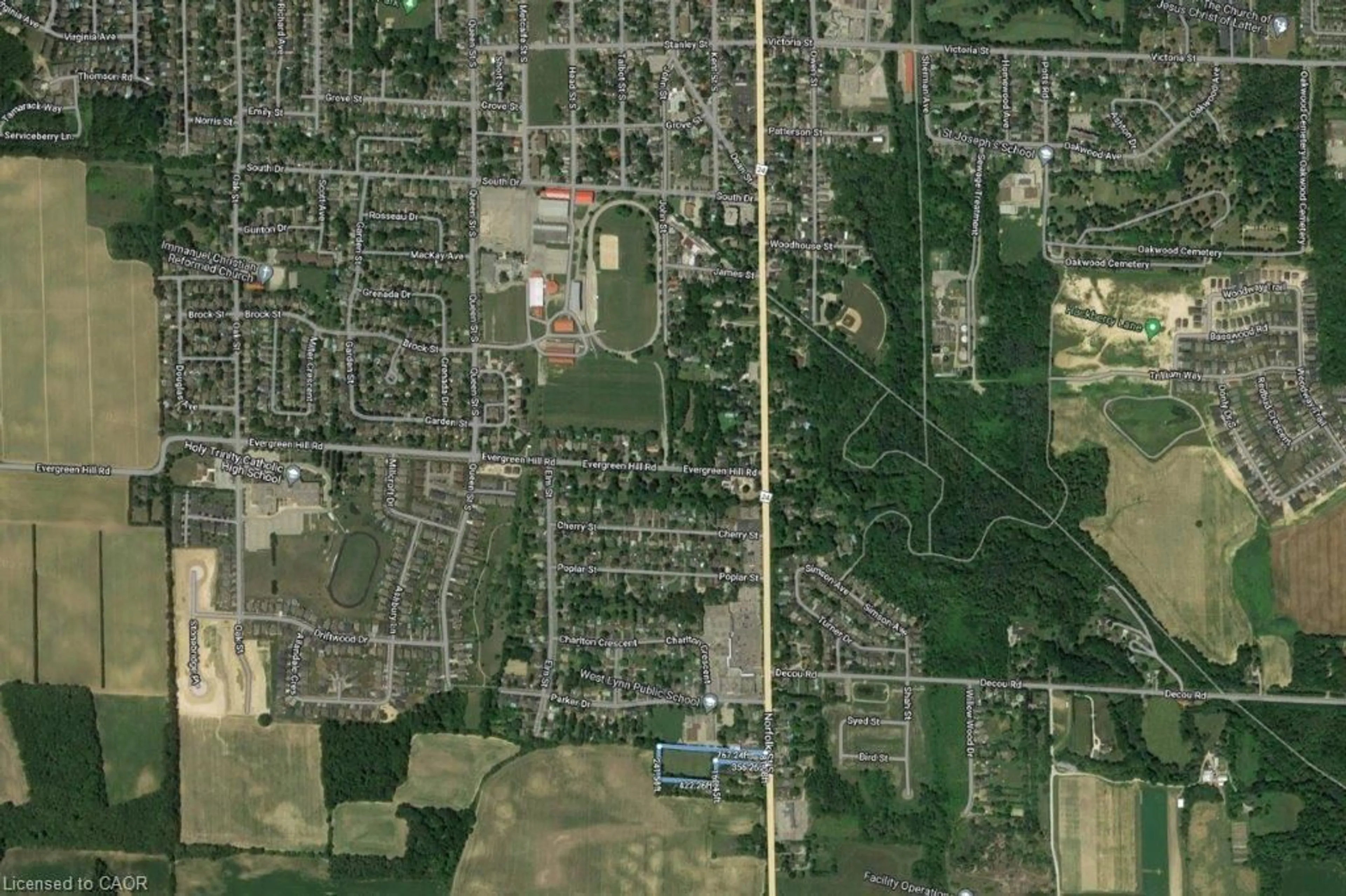 Picture of a map for 498 Norfolk St, Simcoe Ontario N3Y 2X5