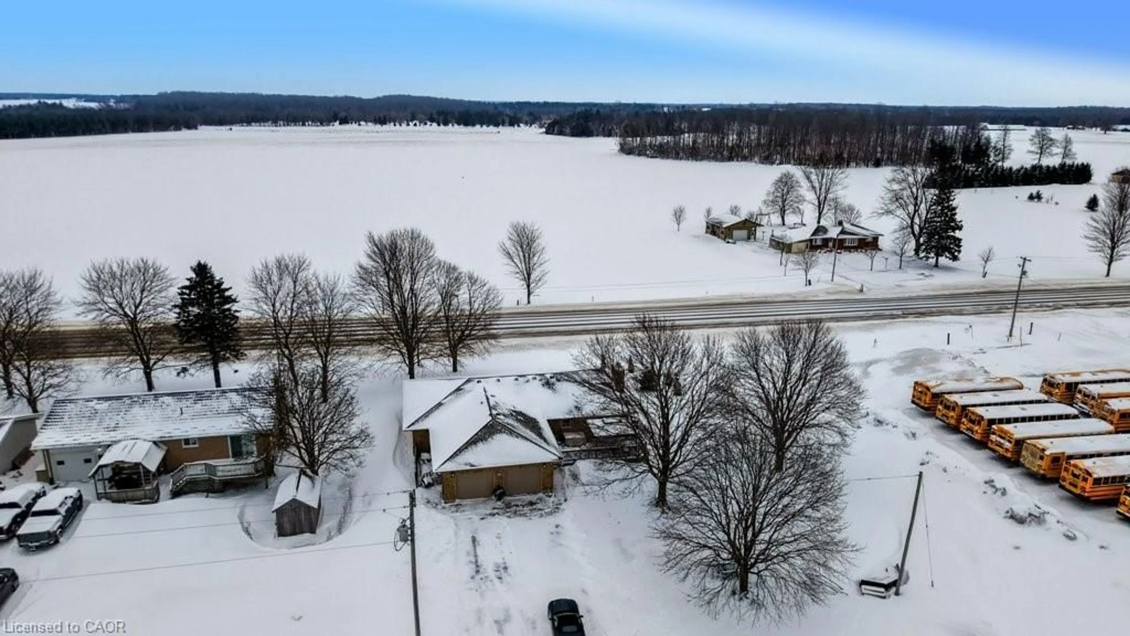 A pic from outside/outdoor area/front of a property/back of a property/a pic from drone, water/lake/river/ocean view for 1A Crawford St, Wingham Ontario N0G 2W0