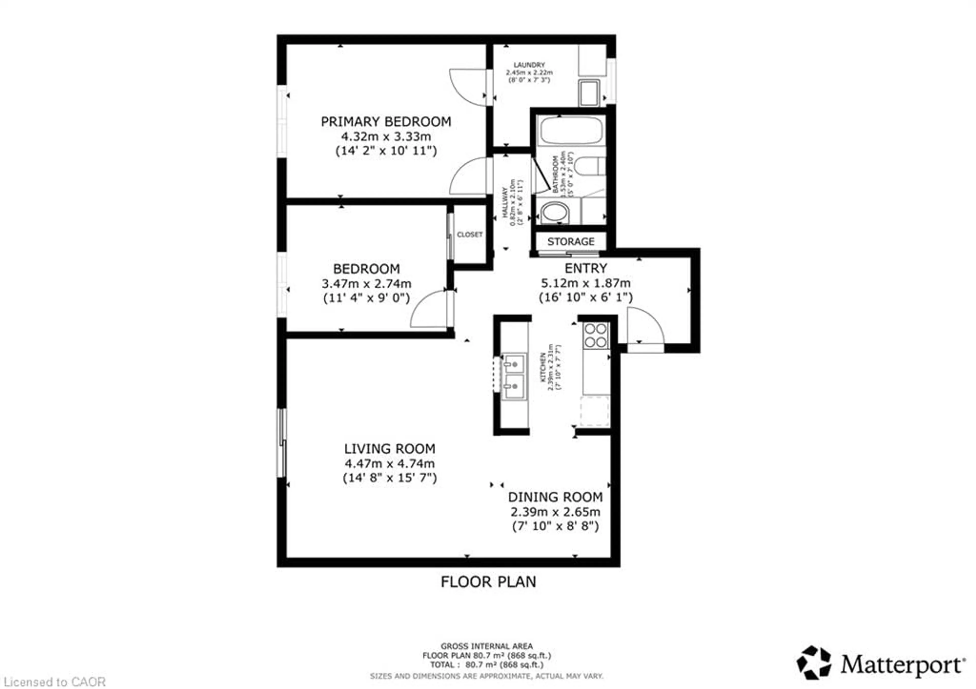 Floor plan for 71 Vanier Dr #110, Kitchener Ontario N2C 1J4