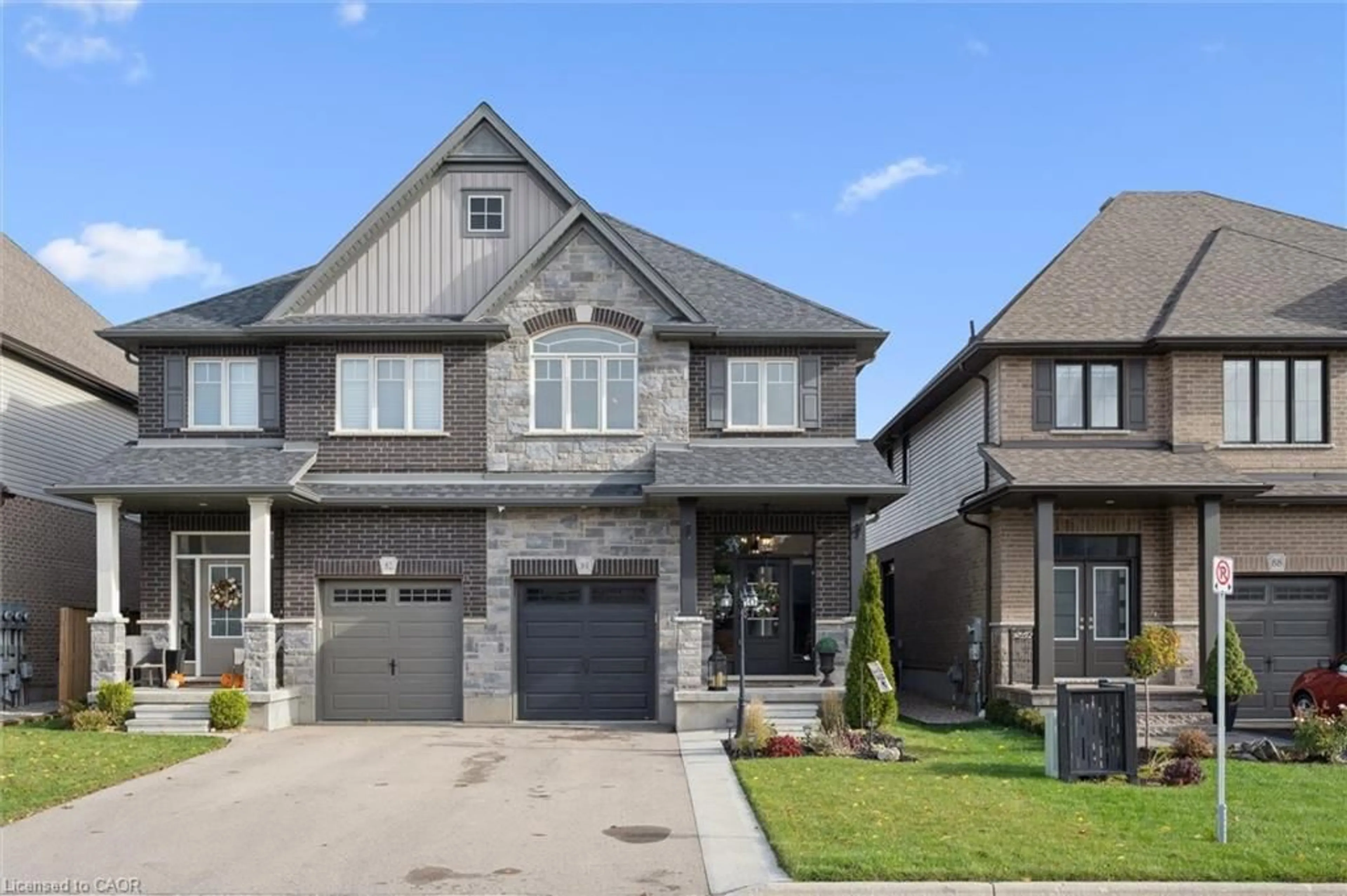 Home with brick exterior material, street for 84 Cutting Dr, Elora Ontario N0B 1S0