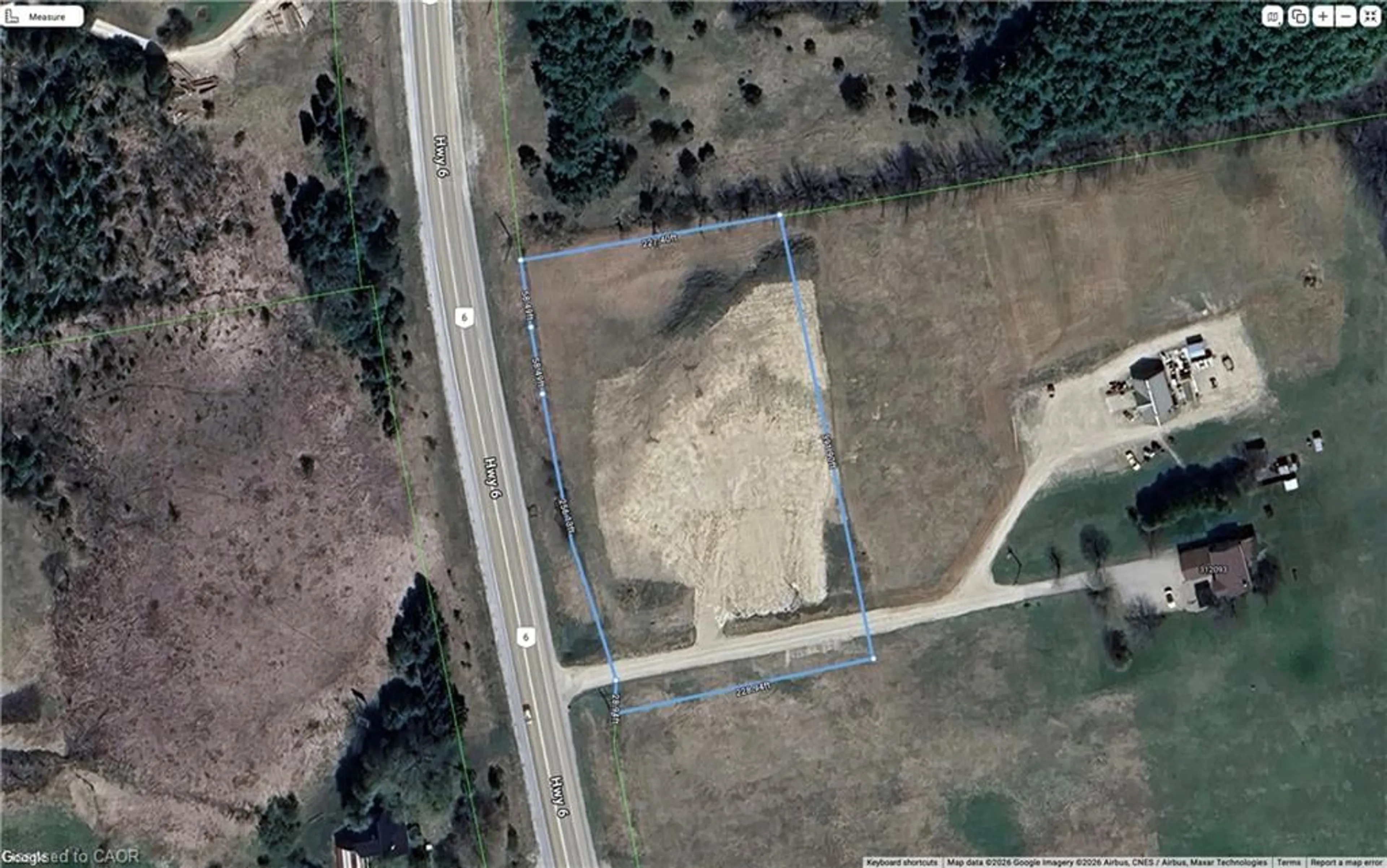 A pic from outside/outdoor area/front of a property/back of a property/a pic from drone, street for 312095 Highway 6, Ayton Ontario N0G 1C0