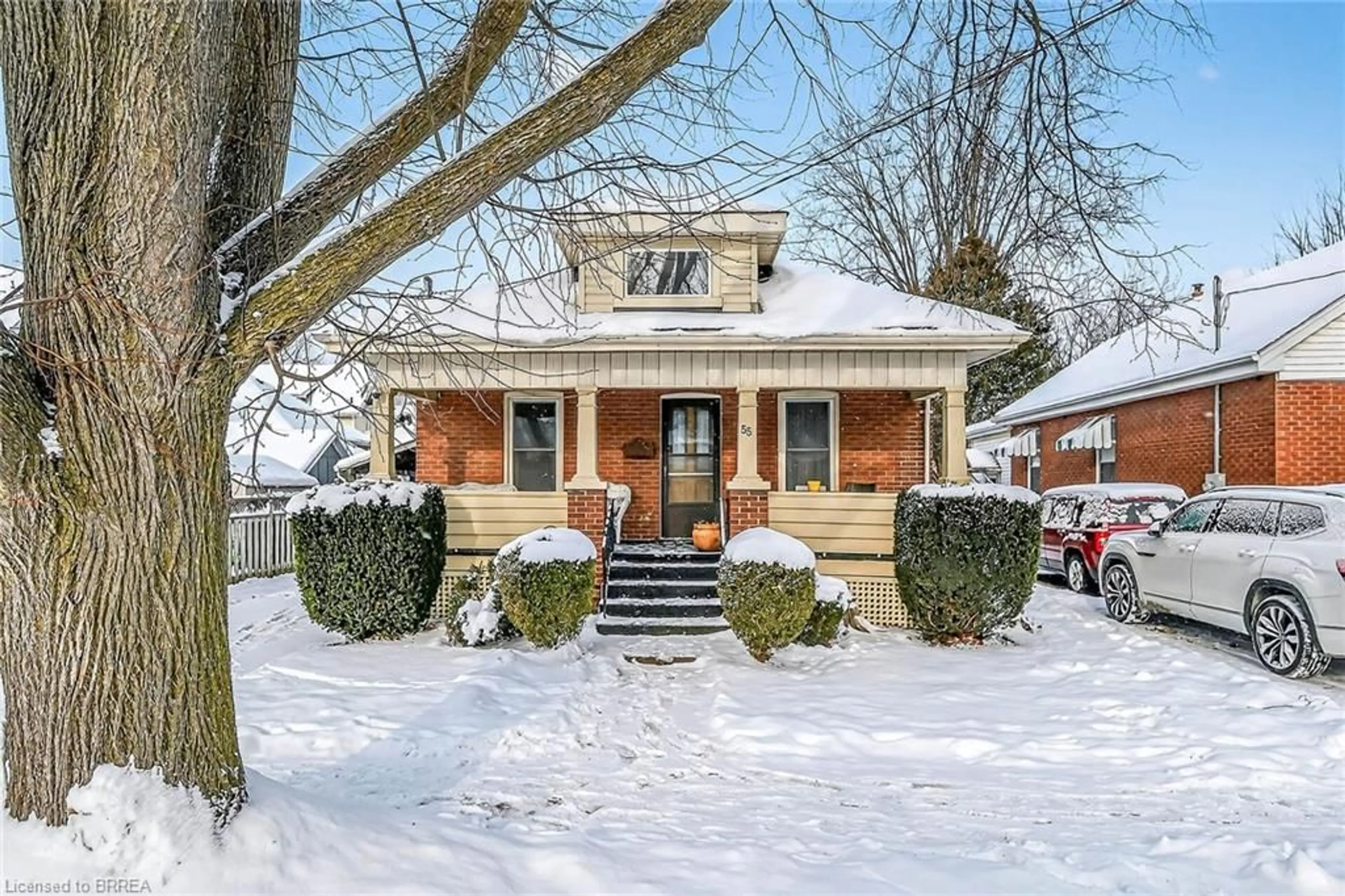 Home with brick exterior material, street for 55 Brunswick St, Brantford Ontario N3T 1E9