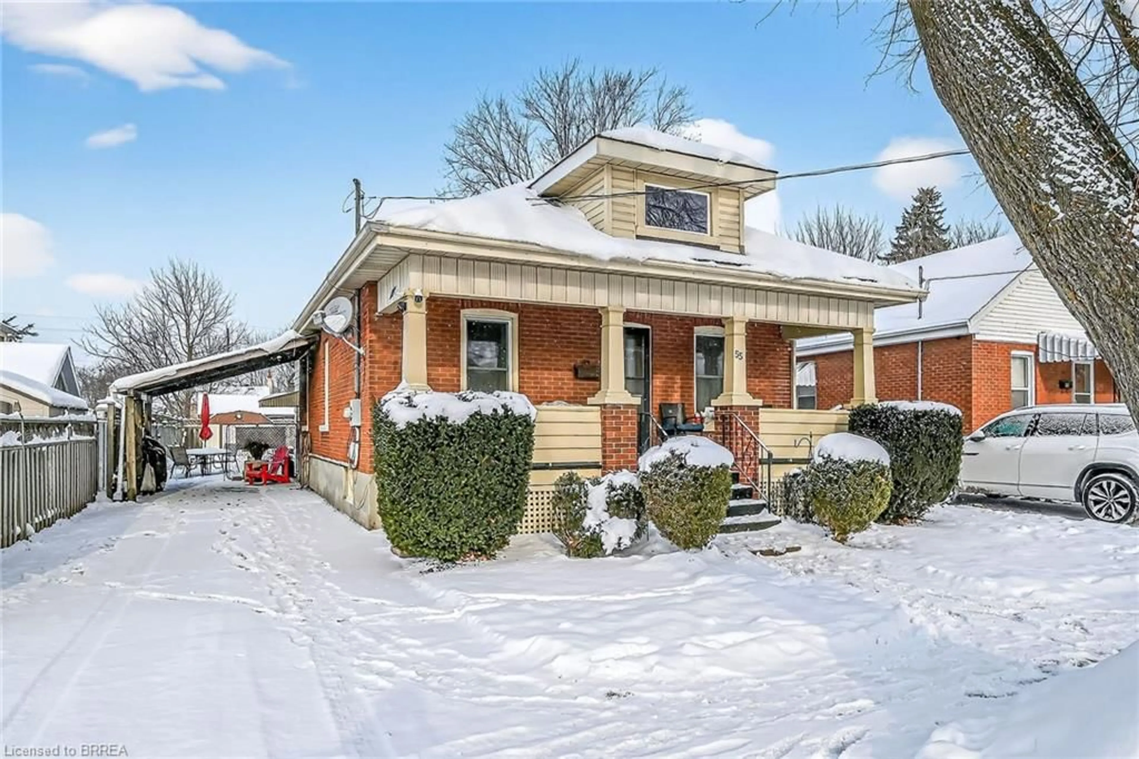 Home with brick exterior material, street for 55 Brunswick St, Brantford Ontario N3T 1E9