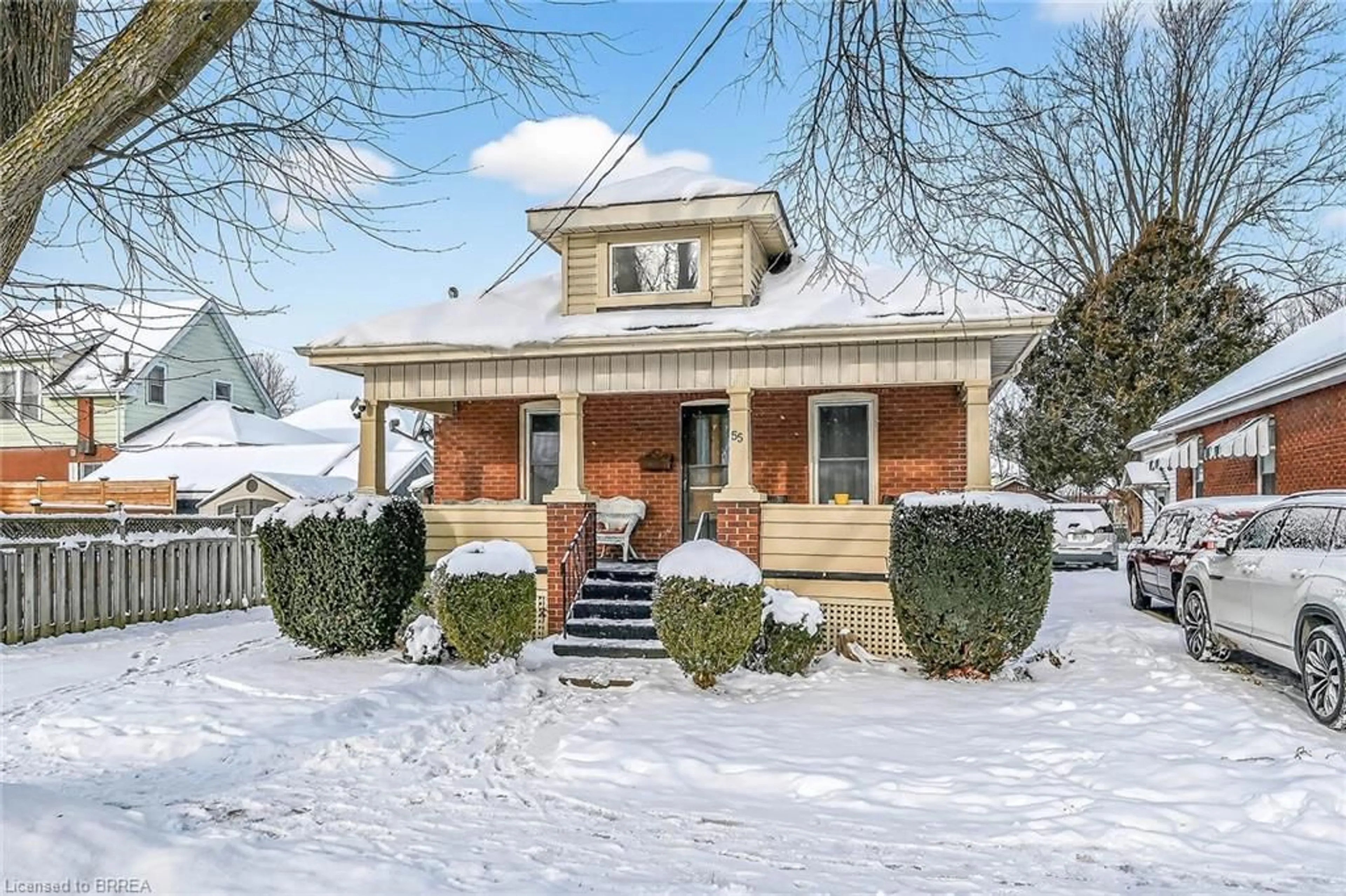 Home with brick exterior material, street for 55 Brunswick St, Brantford Ontario N3T 1E9