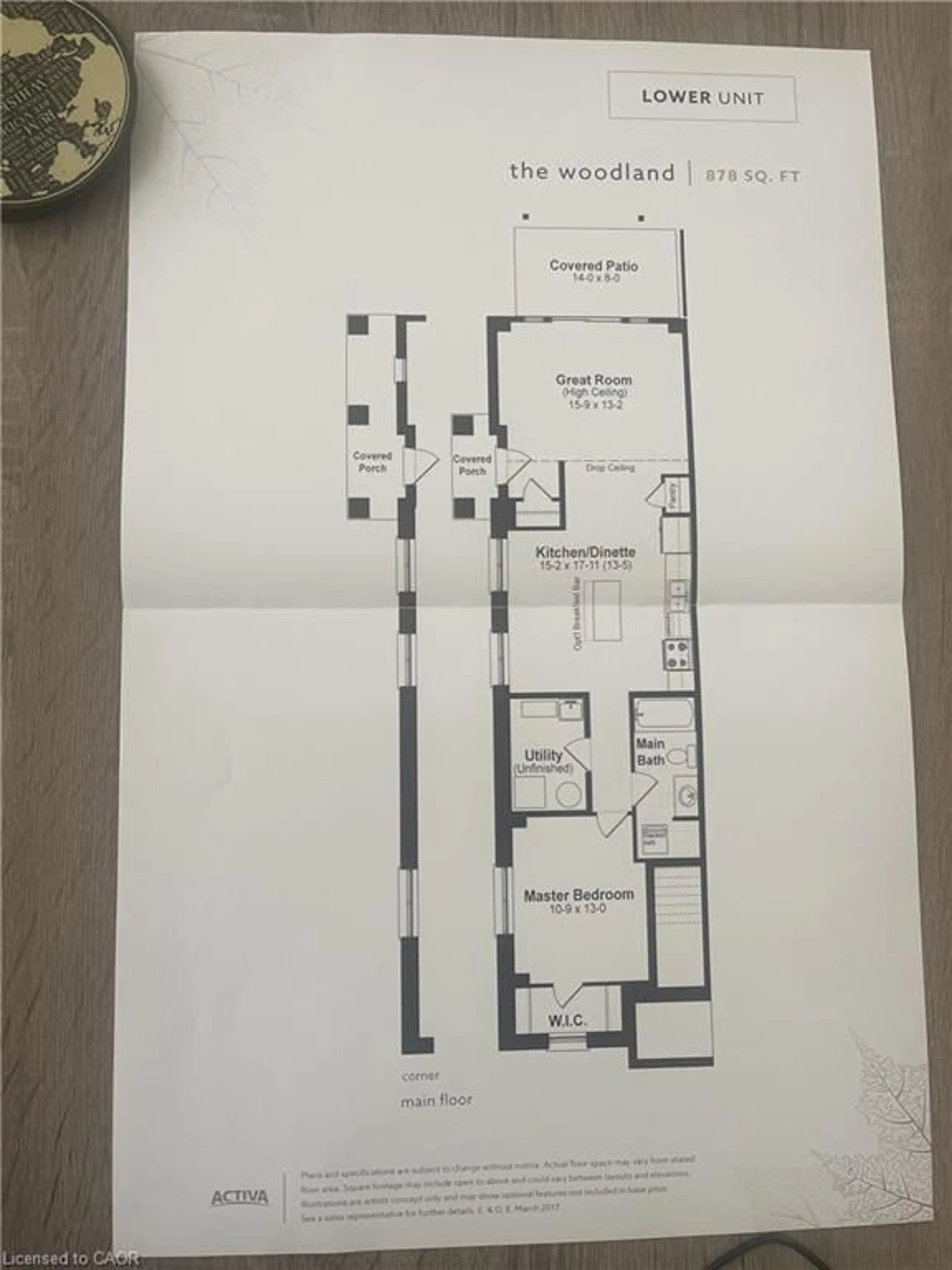 Floor plan for 115 South Creek Dr #15D, Kitchener Ontario N2P 0H2