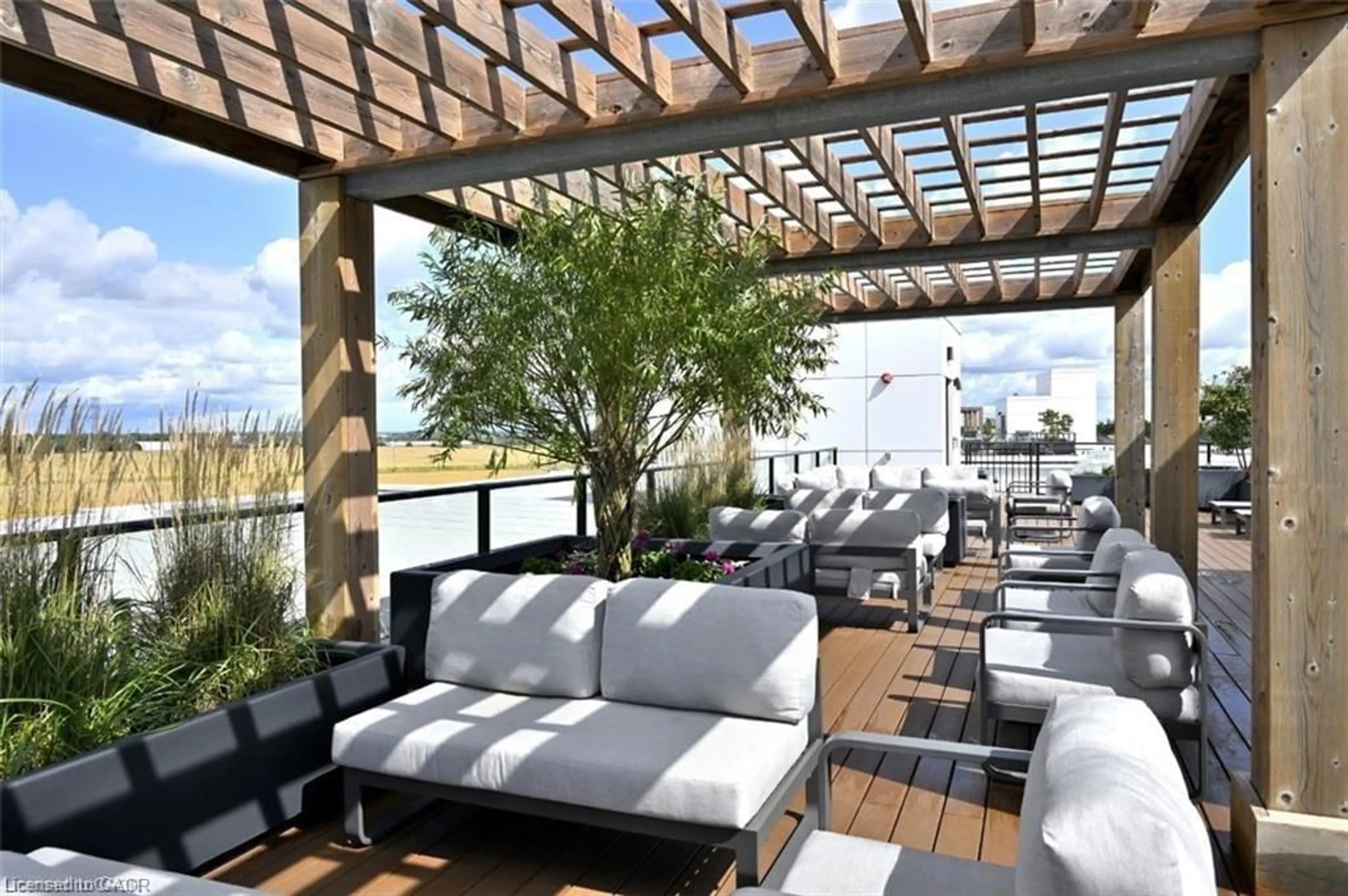 Patio, water/lake/river/ocean view for 247 Grey Silo Rd #201, Waterloo Ontario N2K 0G6