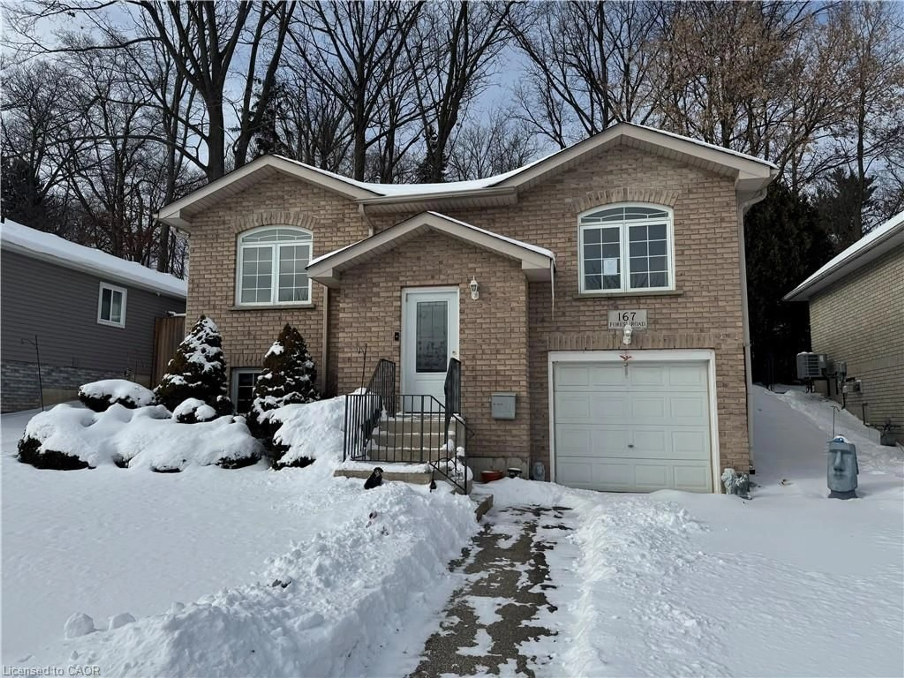 Home with brick exterior material, street for 167 Forest Rd, Brantford Ontario N3S 7L5