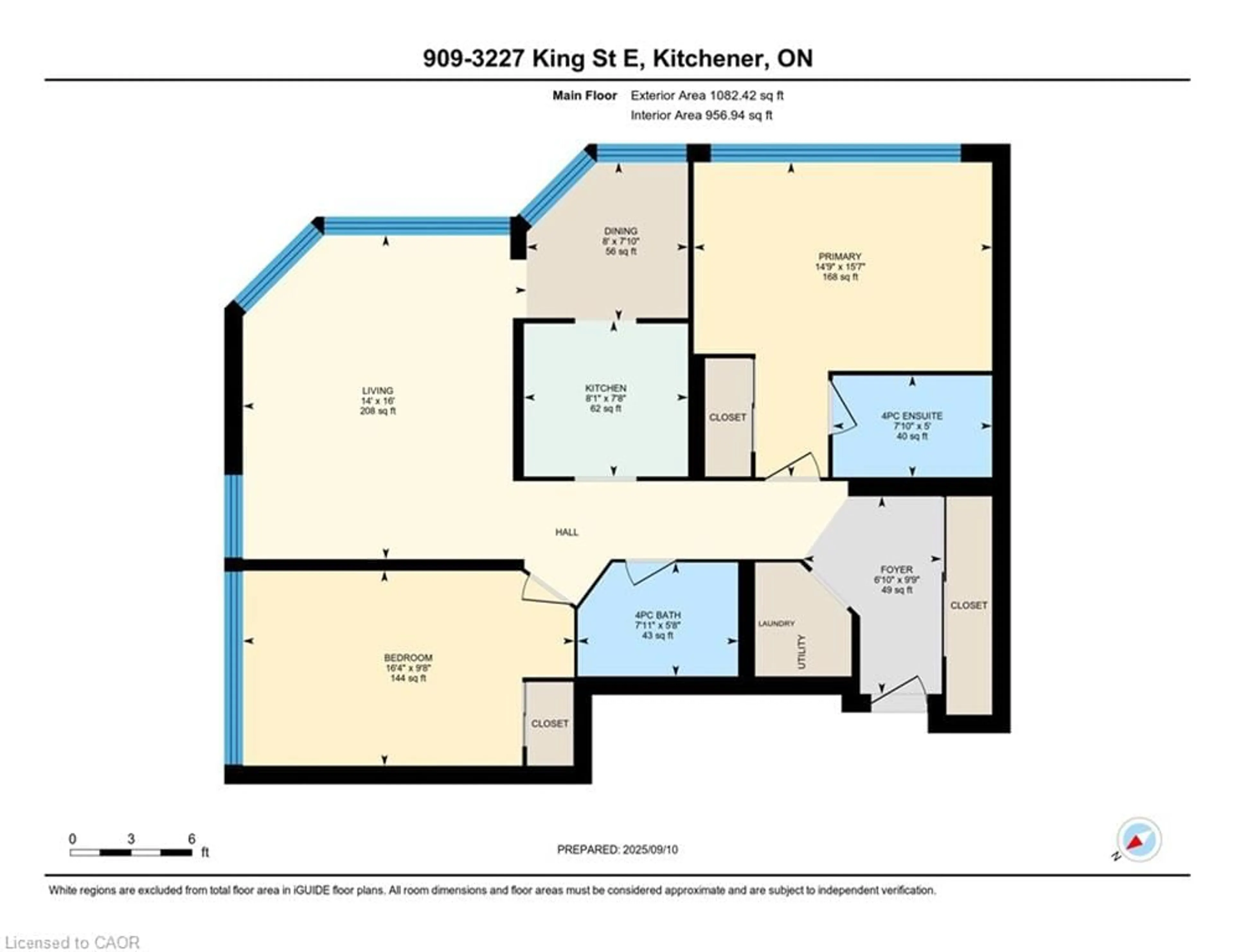 Floor plan for 3227 King St #909, Kitchener Ontario N2A 3Z9