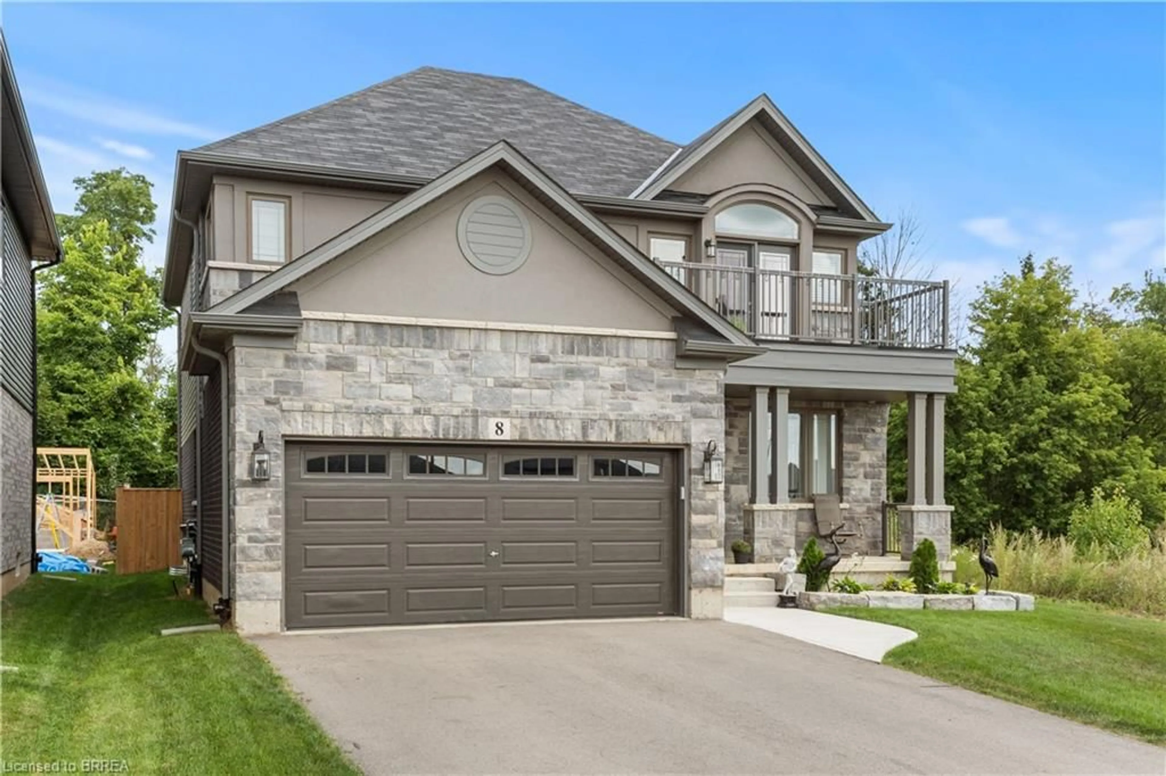 Home with brick exterior material, street for 8 Lorne Card Dr, Paris Ontario N3L 0H8