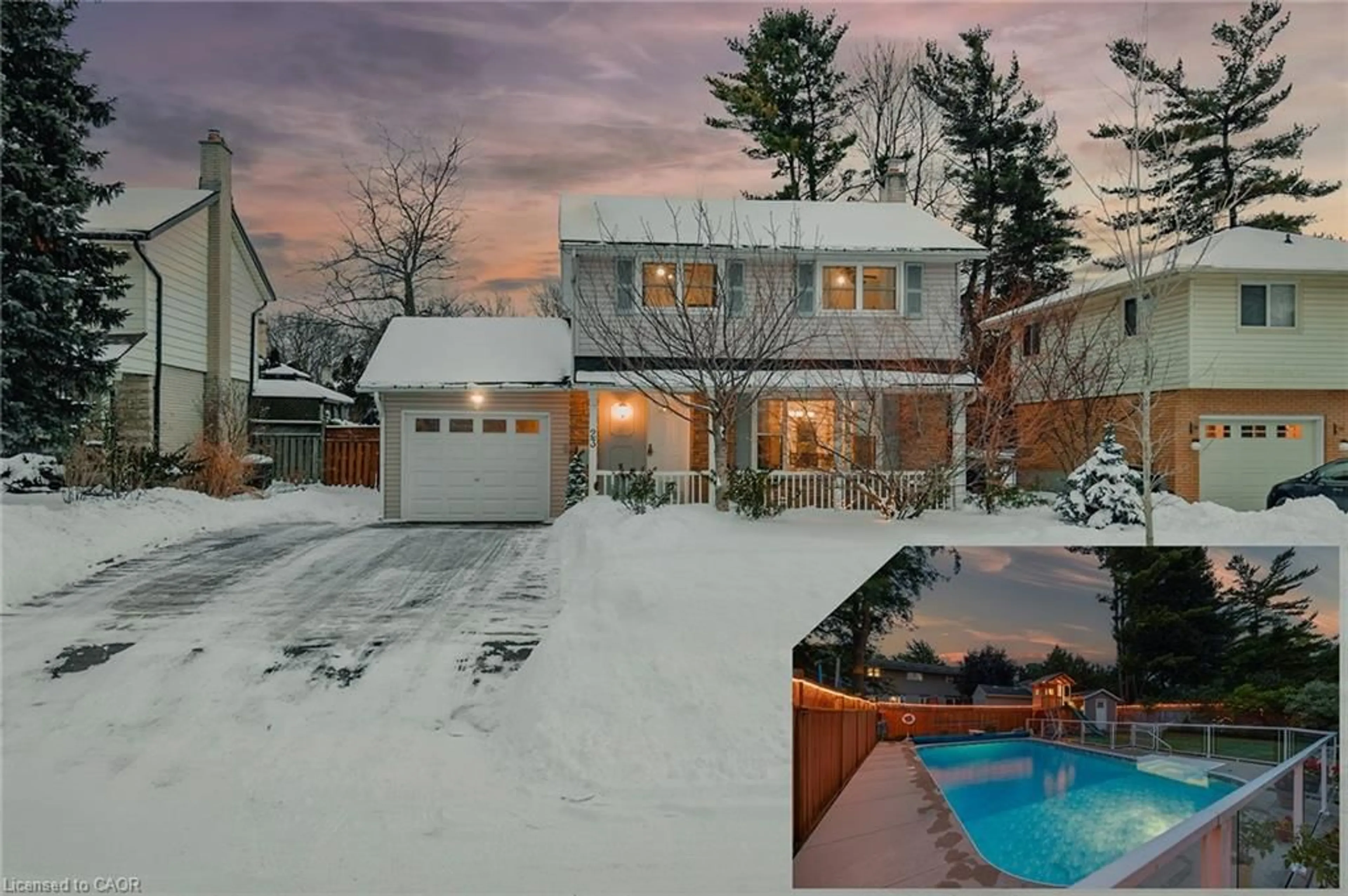 A pic from outside/outdoor area/front of a property/back of a property/a pic from drone, unknown for 23 Dooley Dr, Kitchener Ontario N2A 1L5