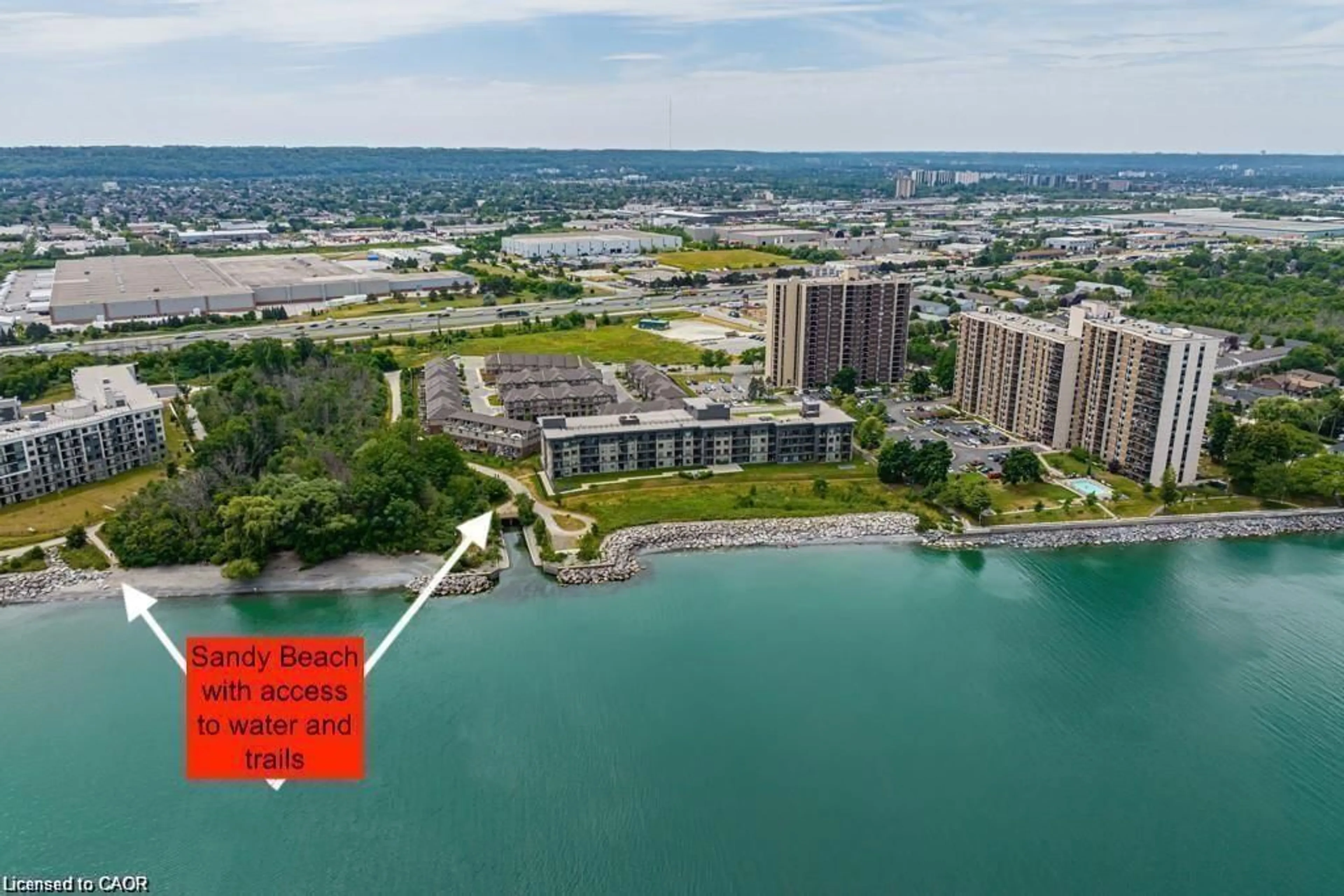 A pic from outside/outdoor area/front of a property/back of a property/a pic from drone, water/lake/river/ocean view for 35 Southshore Cres #221, Stoney Creek Ontario L8E 0J2