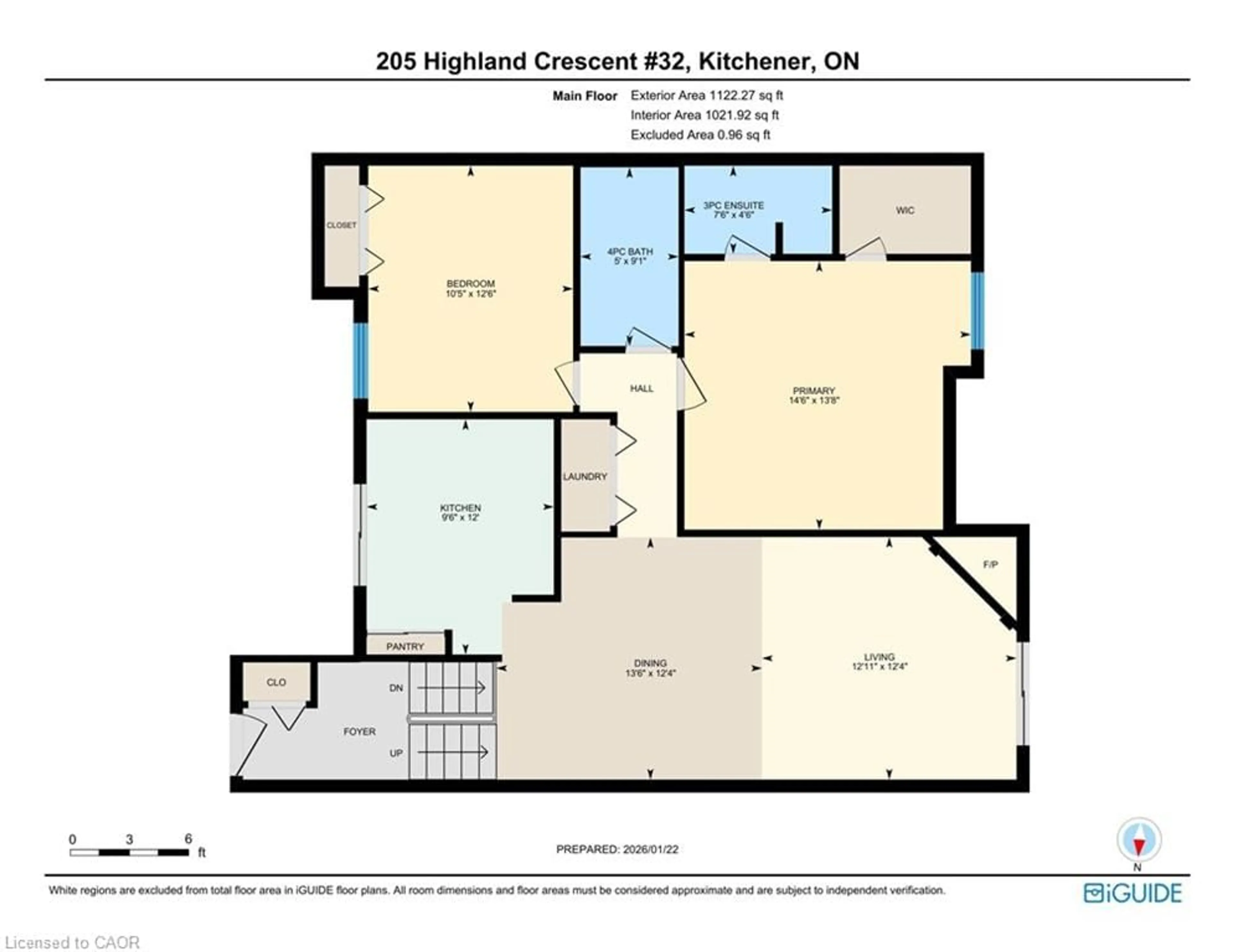 Floor plan for 205 Highland Cres #32, Kitchener Ontario N2M 5L7