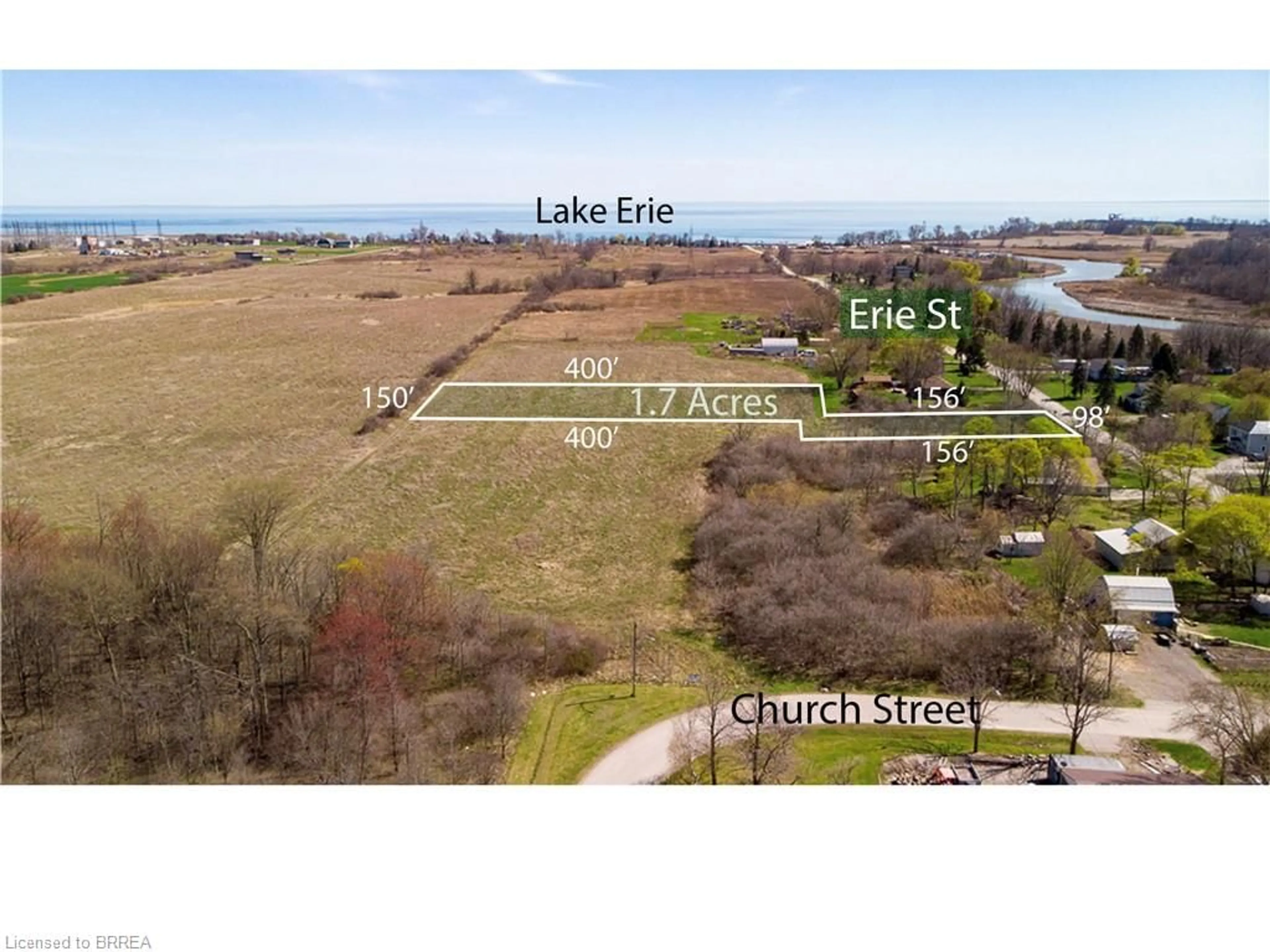 A pic from outside/outdoor area/front of a property/back of a property/a pic from drone, water/lake/river/ocean view for 158 Erie St, Nanticoke Ontario N0A 1L0