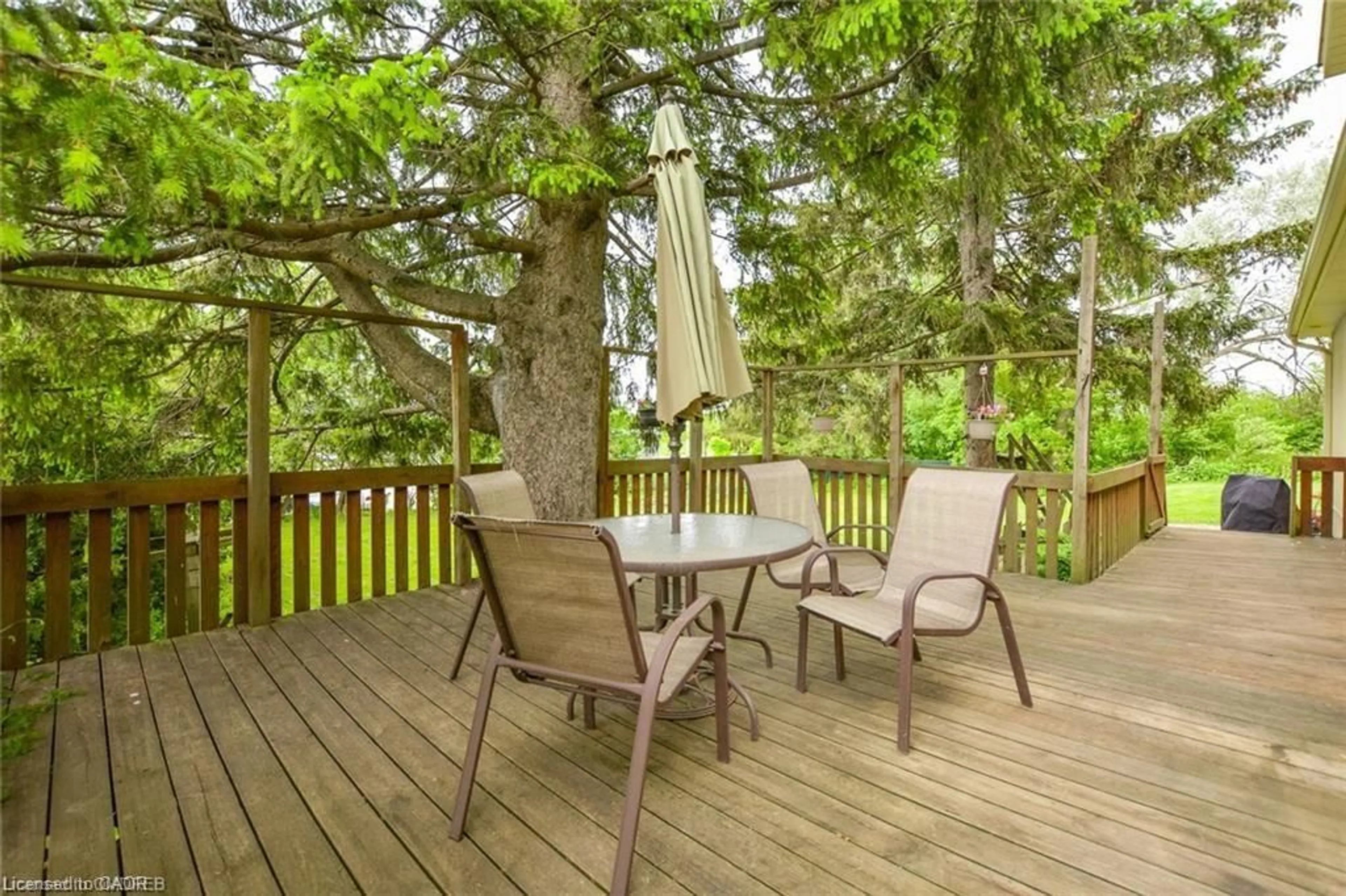 Patio, forest/trees view for 12938 Tenth Side Road, Halton Hills Ontario L7G 4S8